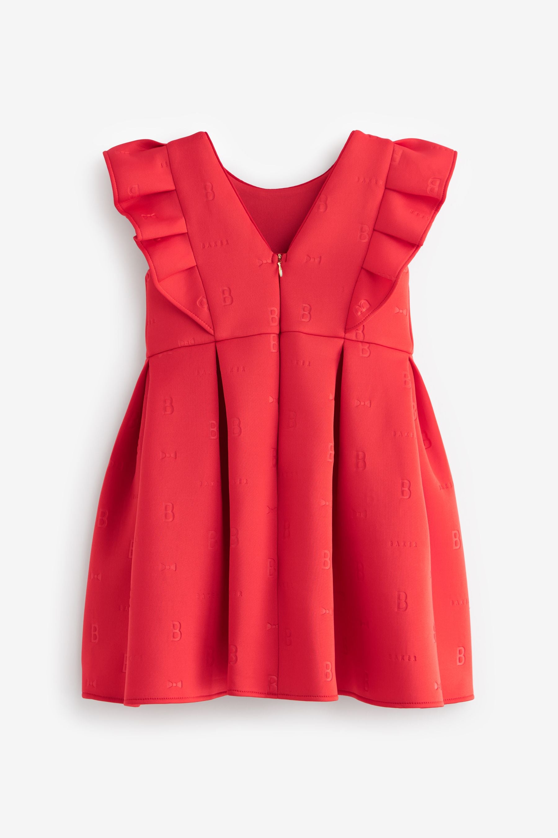 Baker by Ted Baker Embossed Frilled Scuba Dress