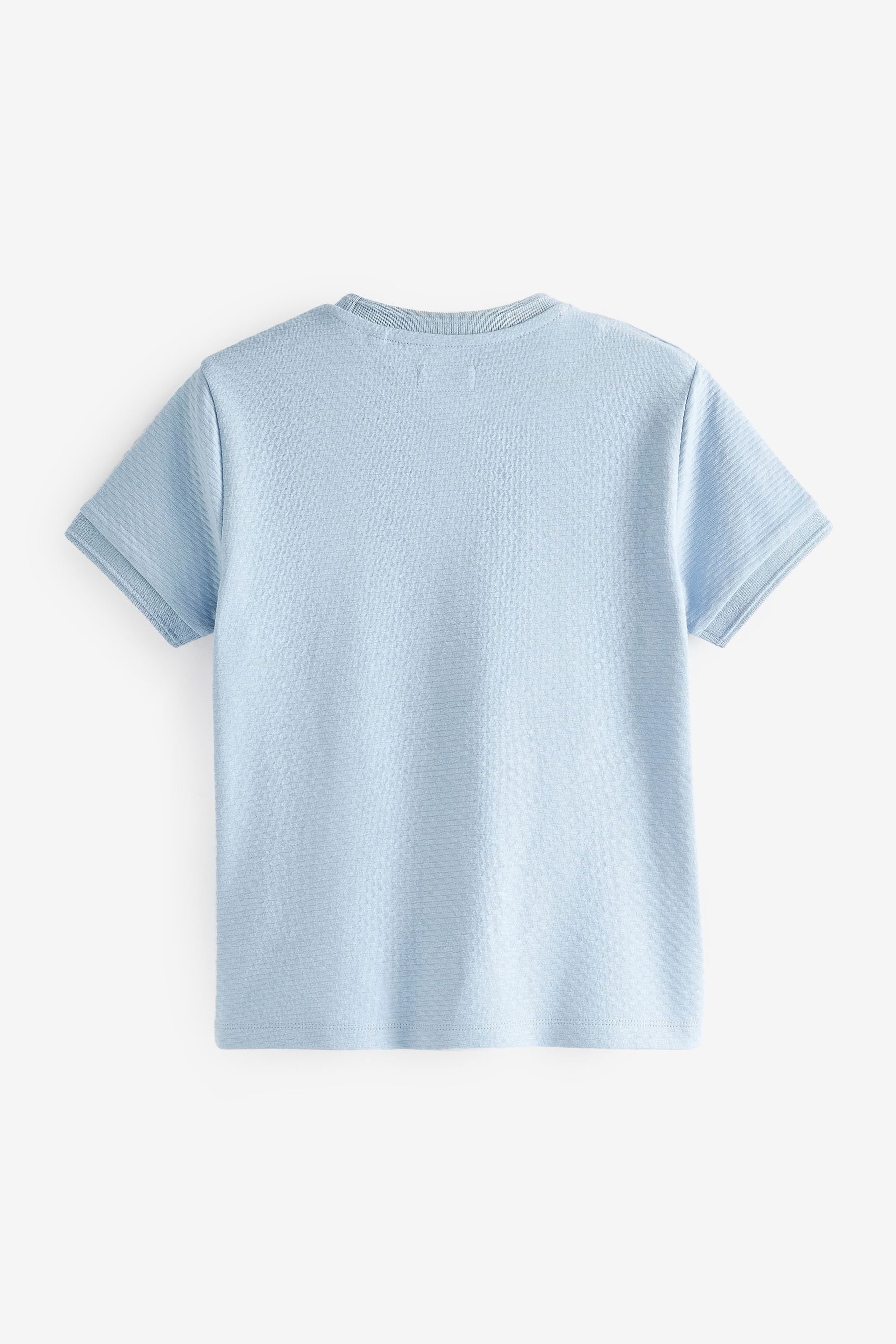 Blue Short Sleeve Textured T-Shirt (3-16yrs)