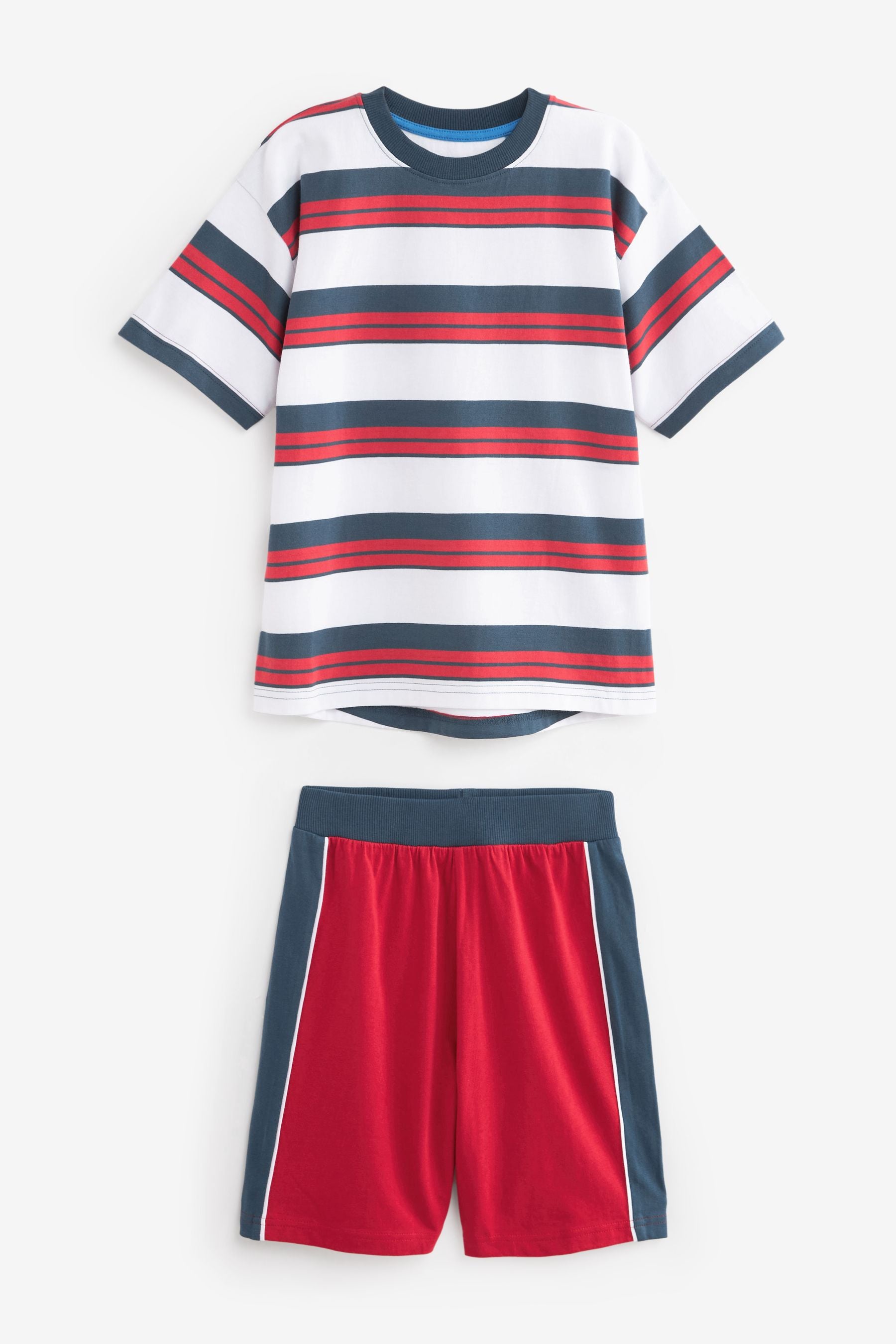 Red/Blue/White Short Pyjamas 3 Pack (1.5-16yrs)