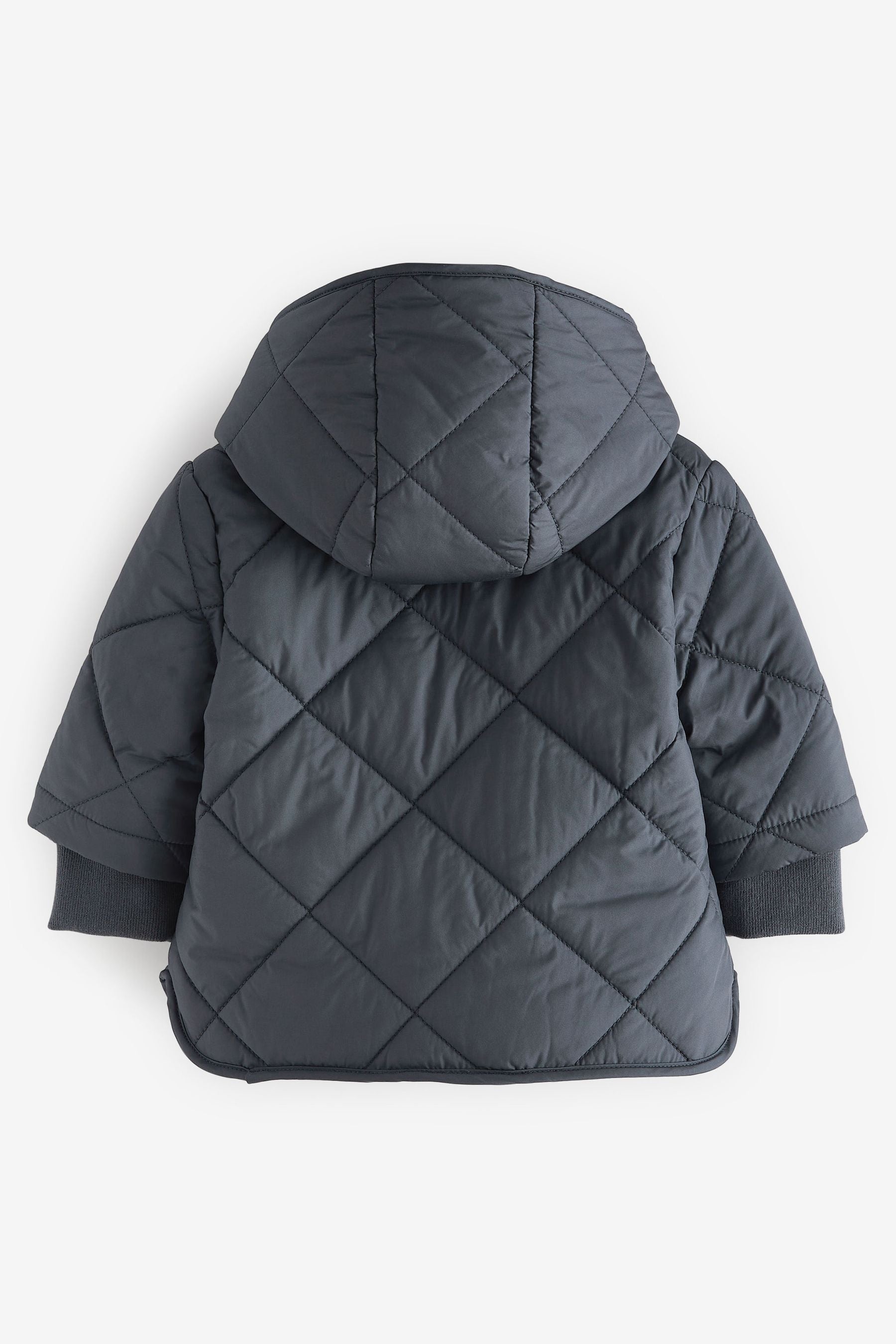 Charcoal Grey Baby Quilted Jacket (0mths-2yrs)