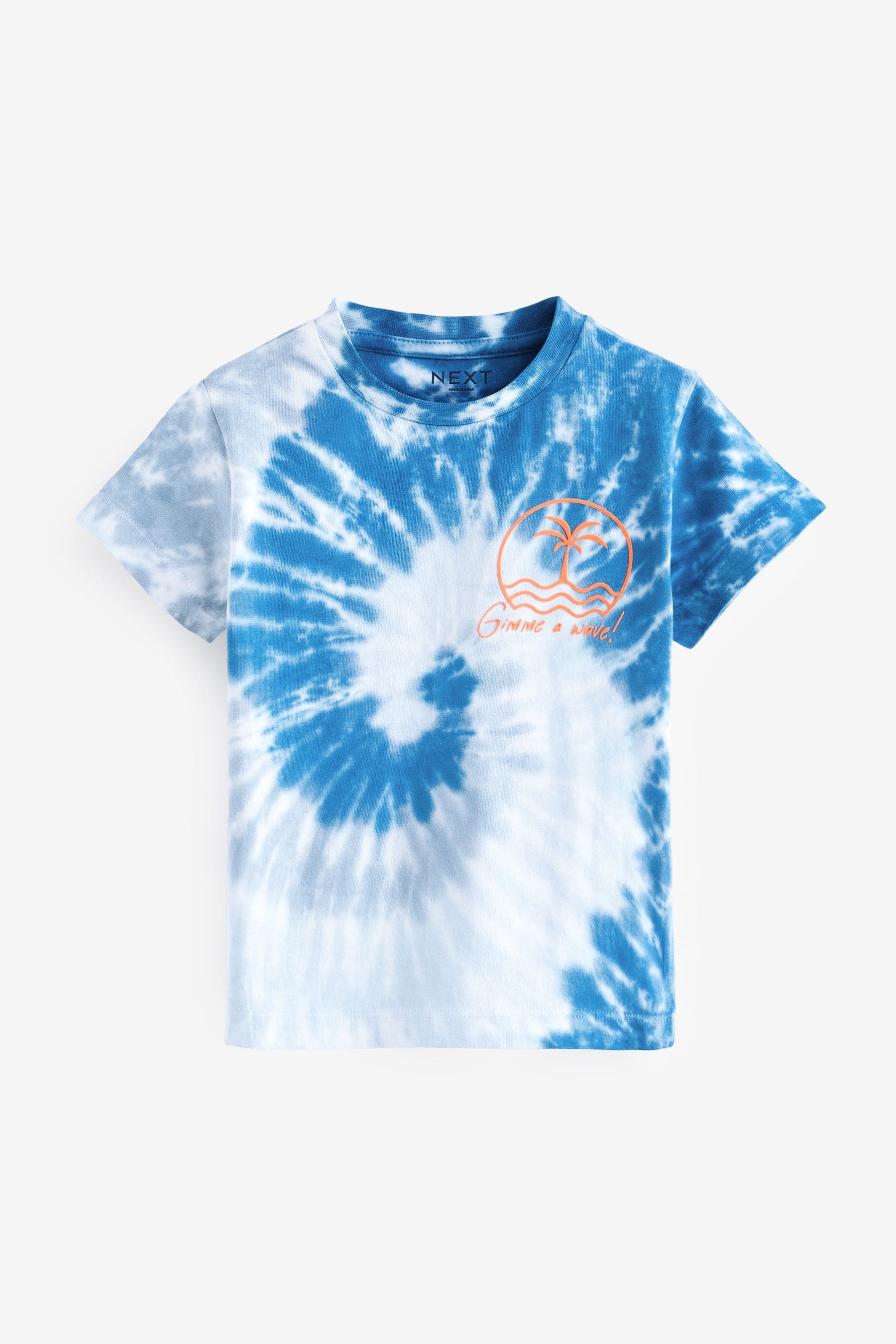 Blue Tie Dye Tie Dye Short Sleeve T-Shirt (3mths-7yrs)