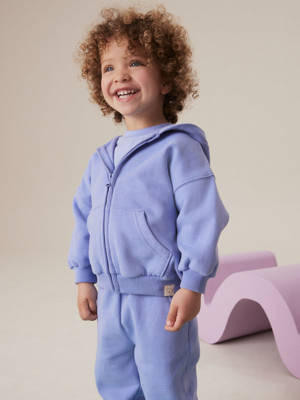 Blue Zip Through Hoodie (3mths-7yrs)