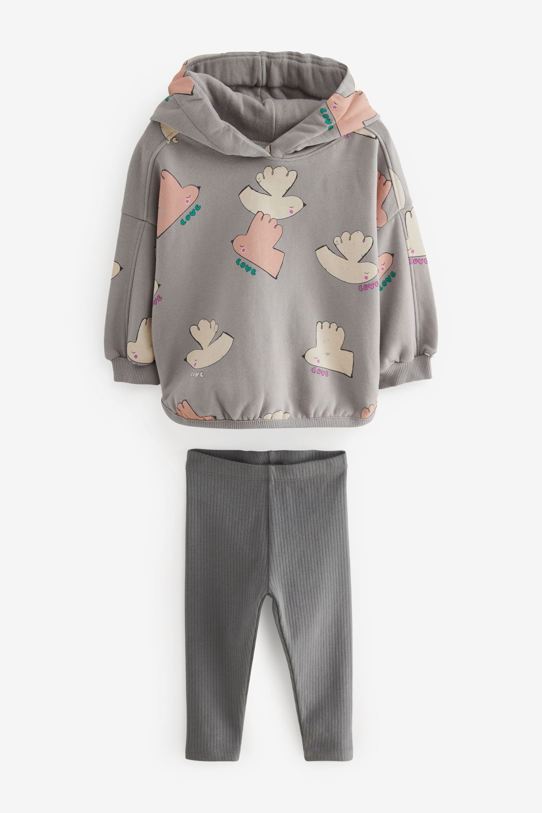 Grey Hoodie & Leggings Set (3mths-7yrs)