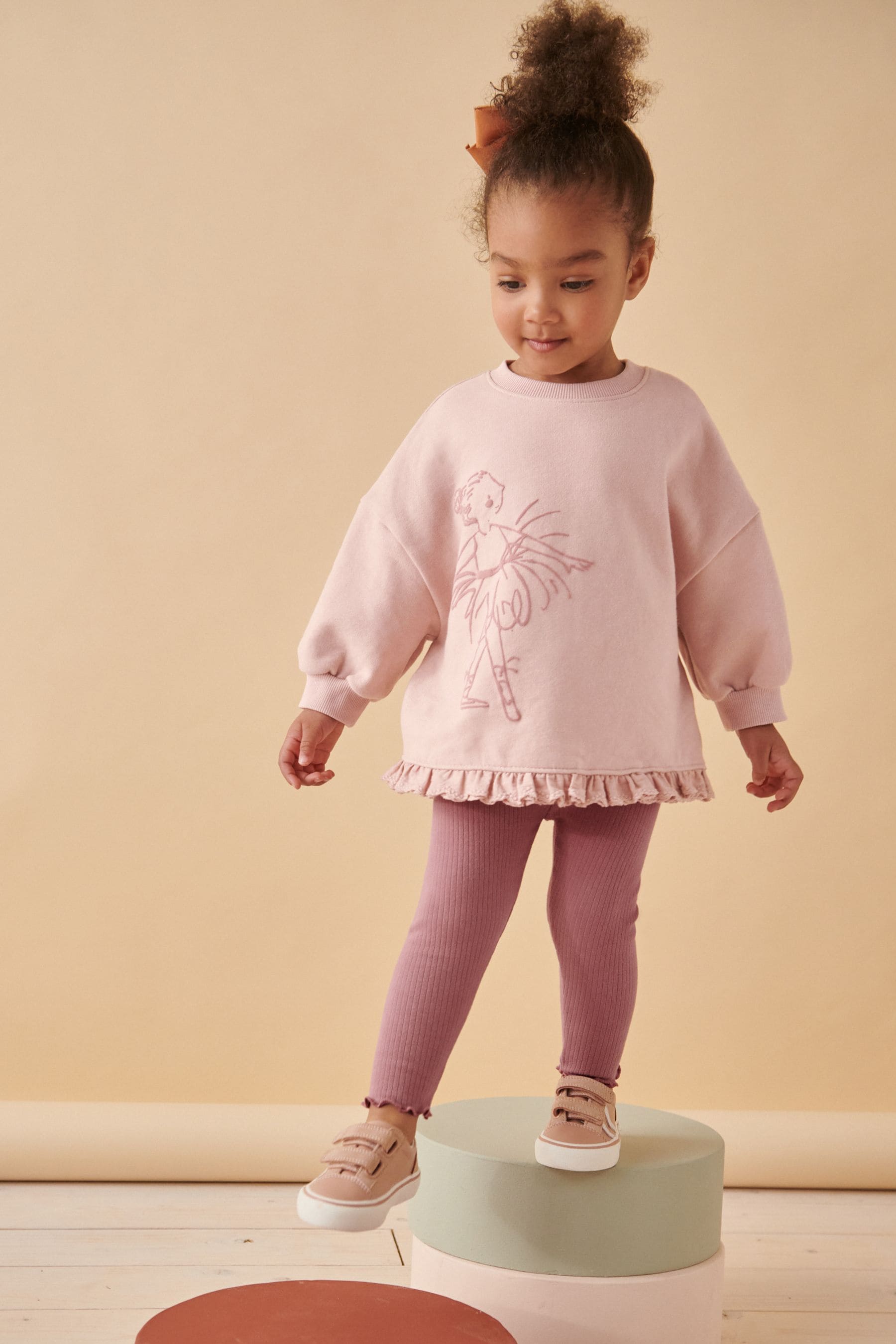 Pink Frill Hem Sweater & Leggings Set (3mths-7yrs)