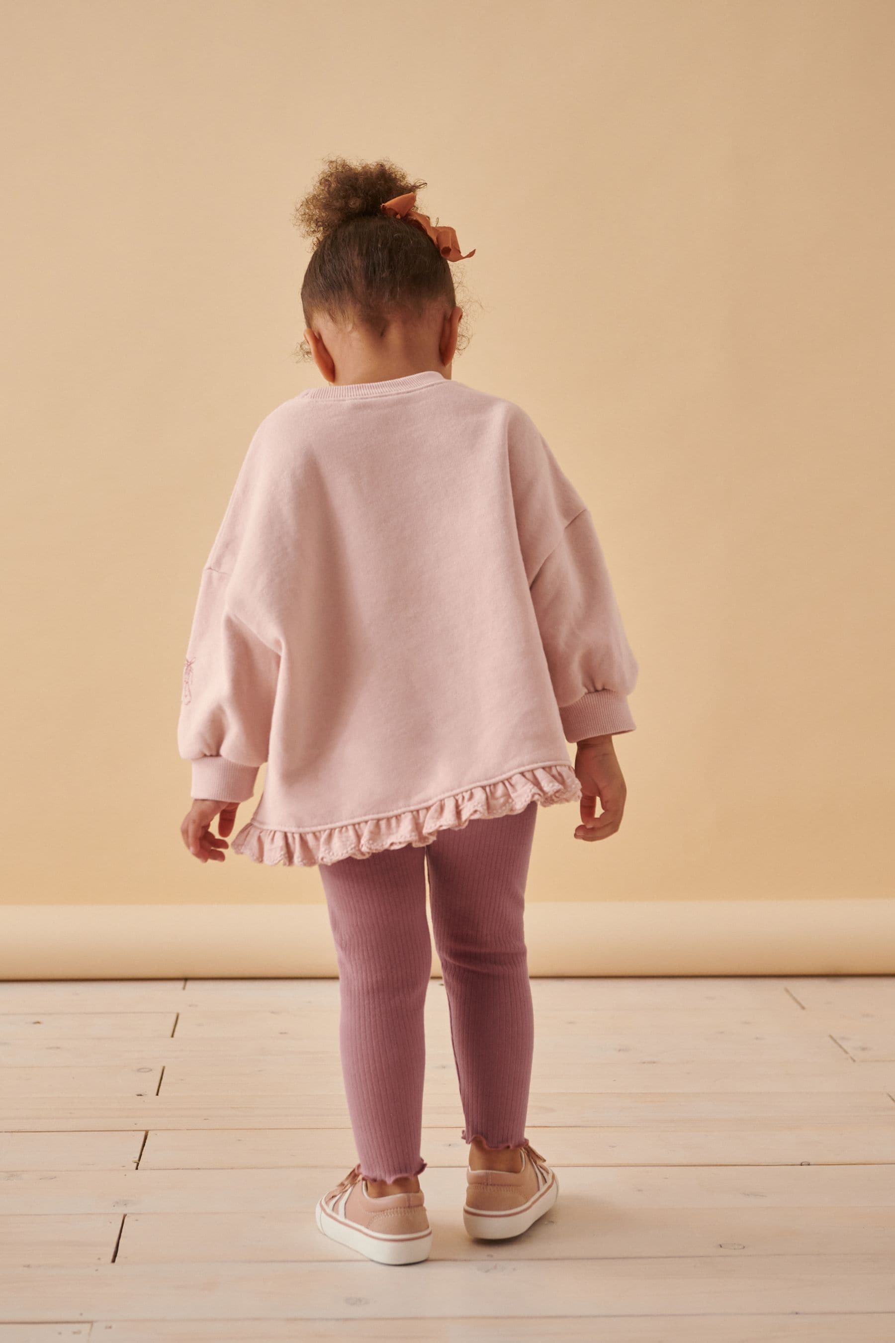 Pink Frill Hem Sweater & Leggings Set (3mths-7yrs)