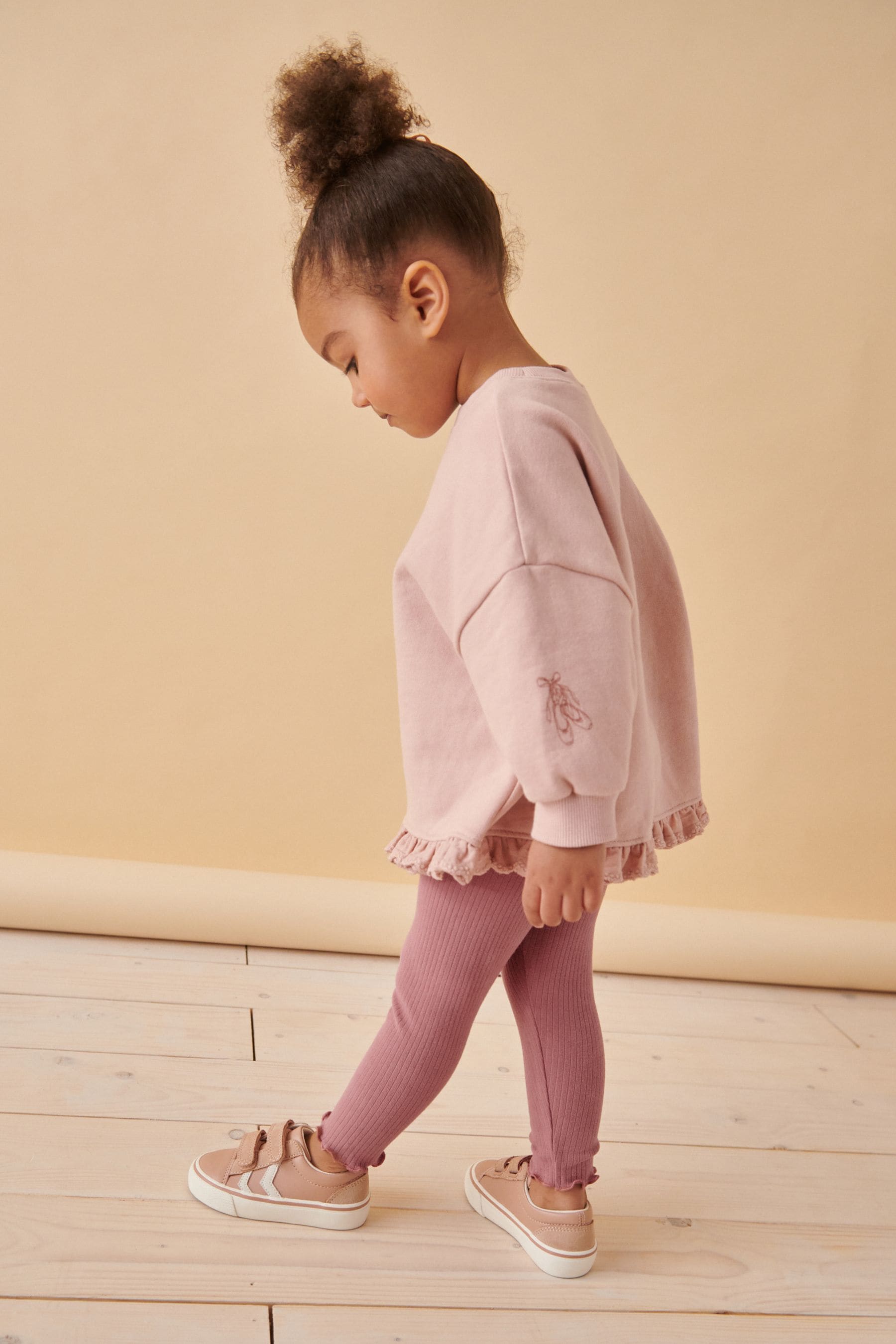 Pink Frill Hem Sweater & Leggings Set (3mths-7yrs)