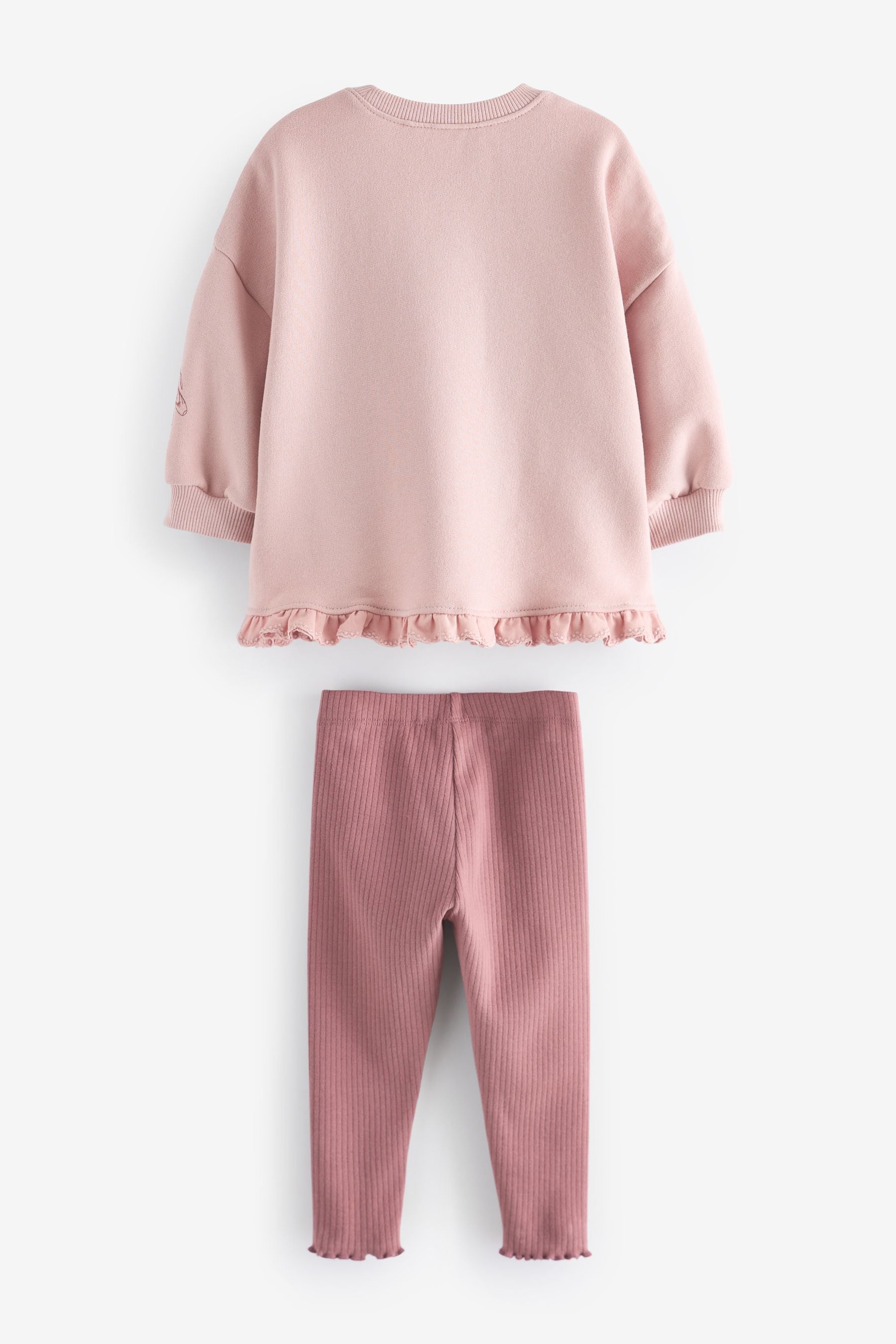 Pink Frill Hem Sweater & Leggings Set (3mths-7yrs)