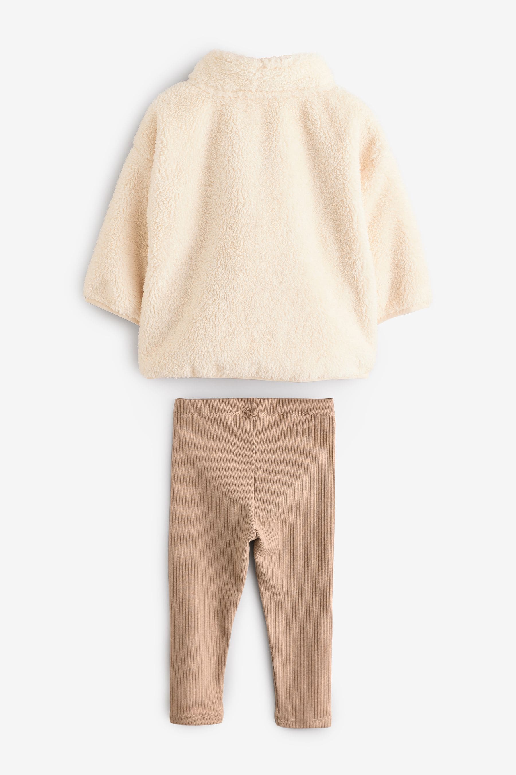 Cream Bear Fleece Sweatshirt & Leggings Set (3mths-7yrs)