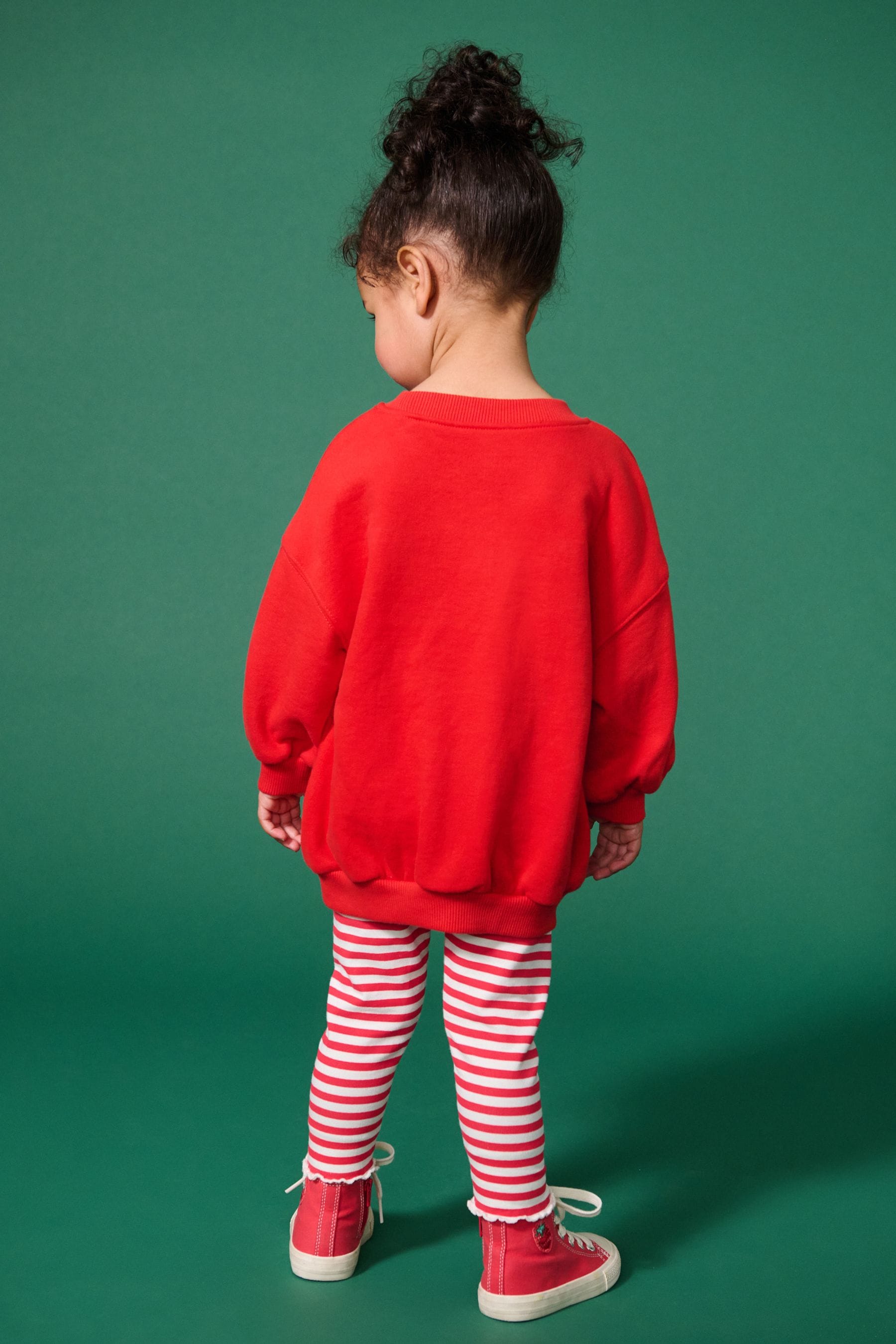 Red Christmas Sweatshirt And Leggings Set (3mths-7yrs)