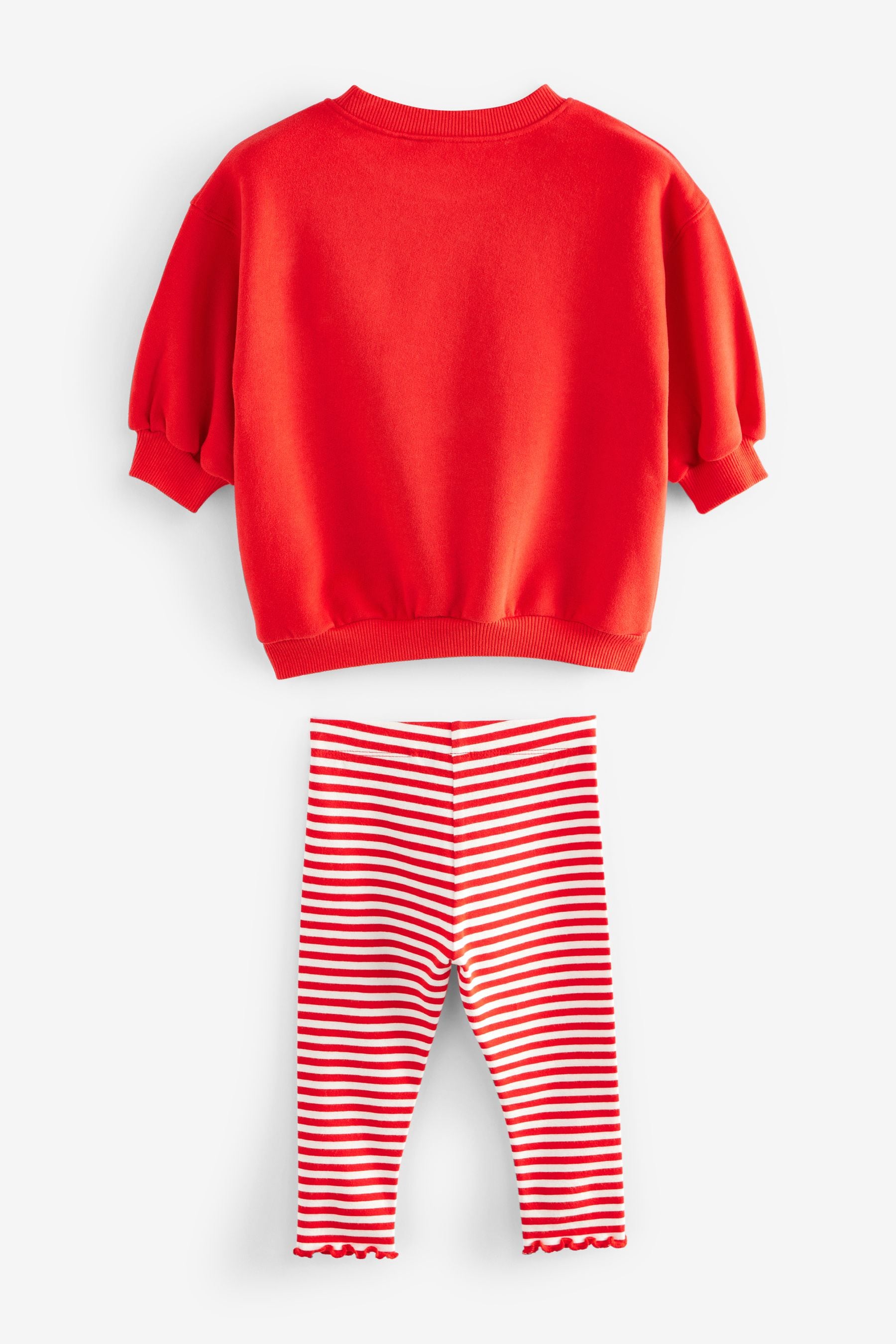 Red Christmas Sweatshirt And Leggings Set (3mths-7yrs)