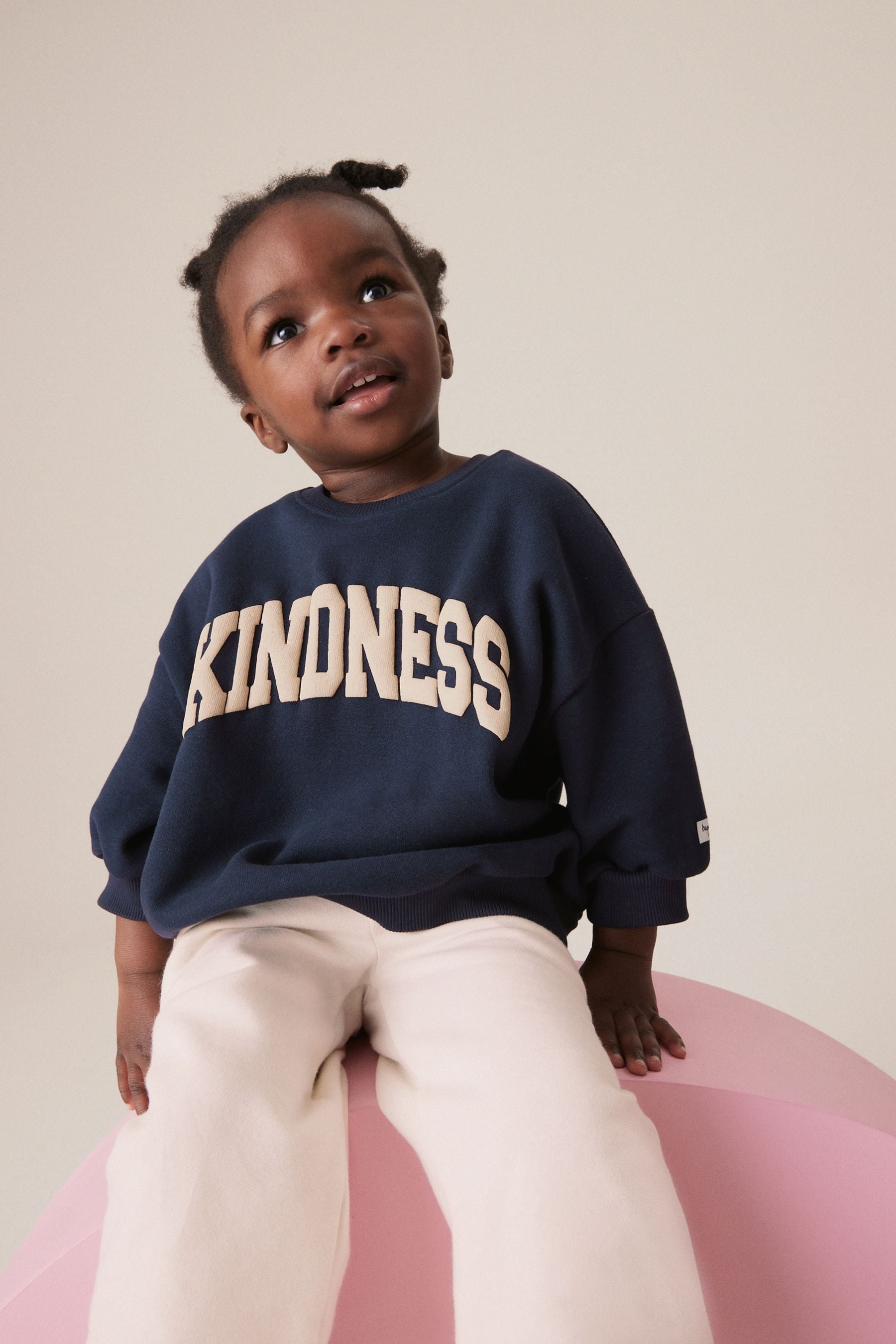 Navy Kindness Crew and Joggers Set (3mths-7yrs)