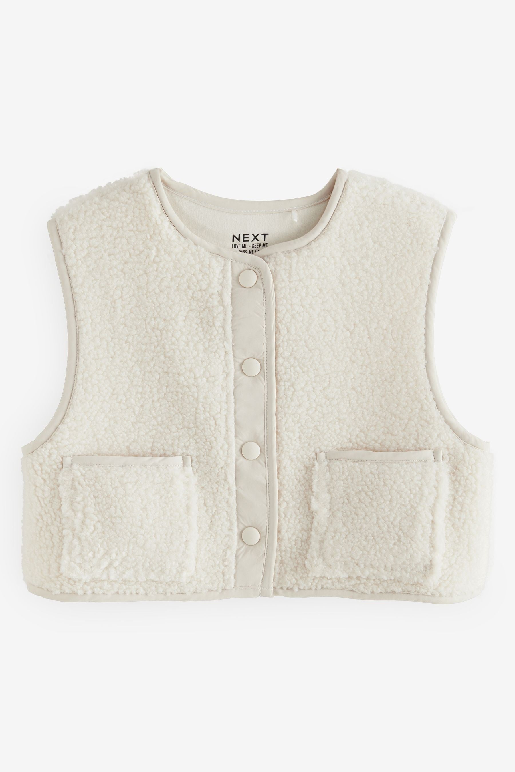 Cream Borg Gilet (3mths-7yrs)