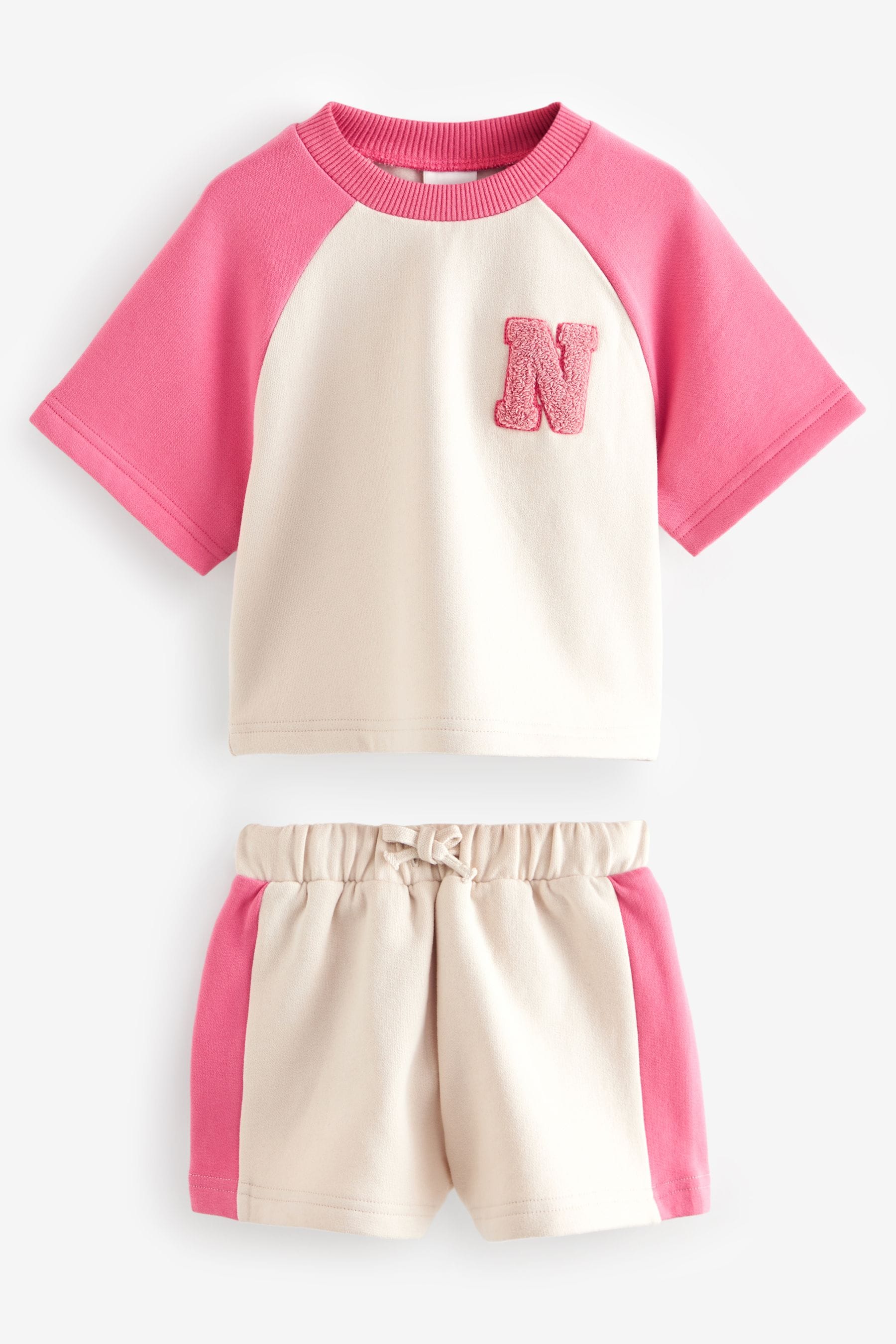 Pink T-Shirt And Shorts Set (3mths-7yrs)