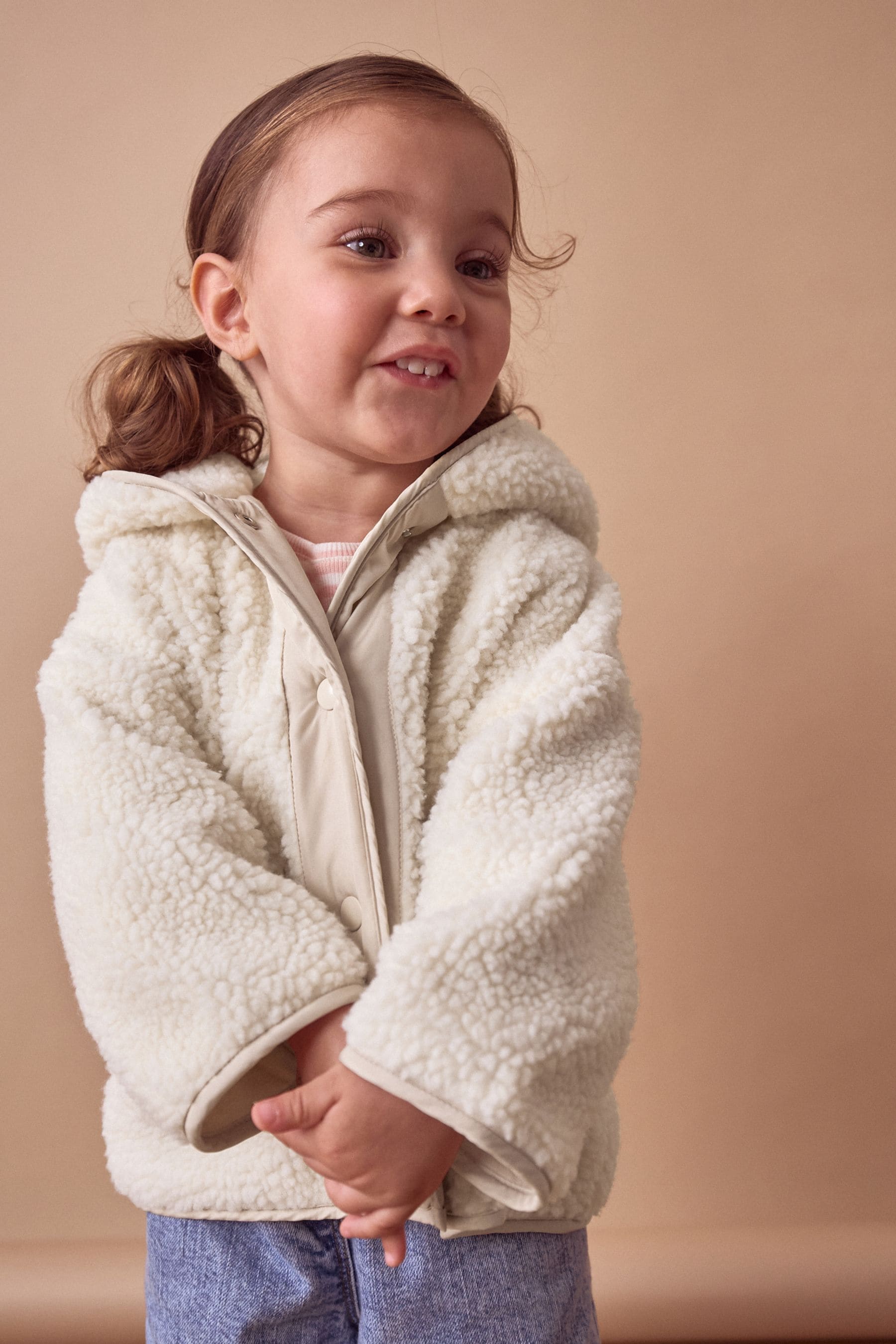 Cream Hooded Zip Fleece Jacket (3mths-7yrs)