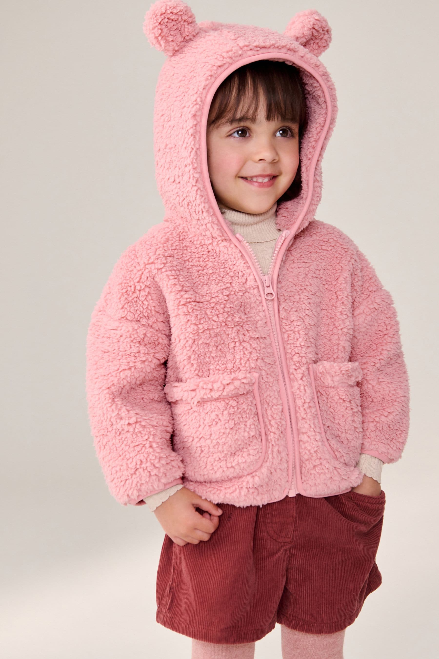 Pink Fleece Zip Through Fleece (3mths-7yrs)