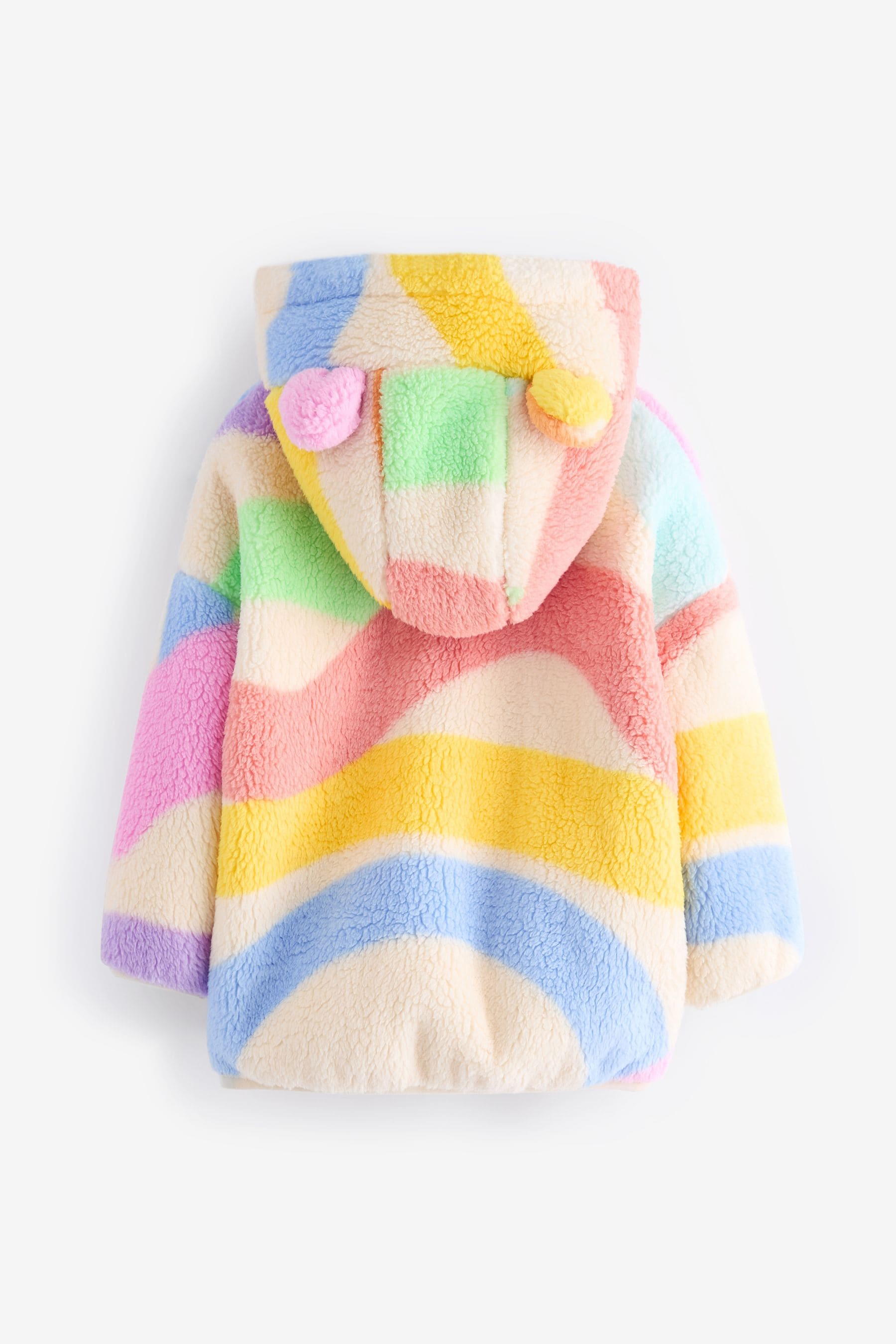 Rainbow Printed Hooded Zip Through Fleece Jacket (3mths-7yrs)