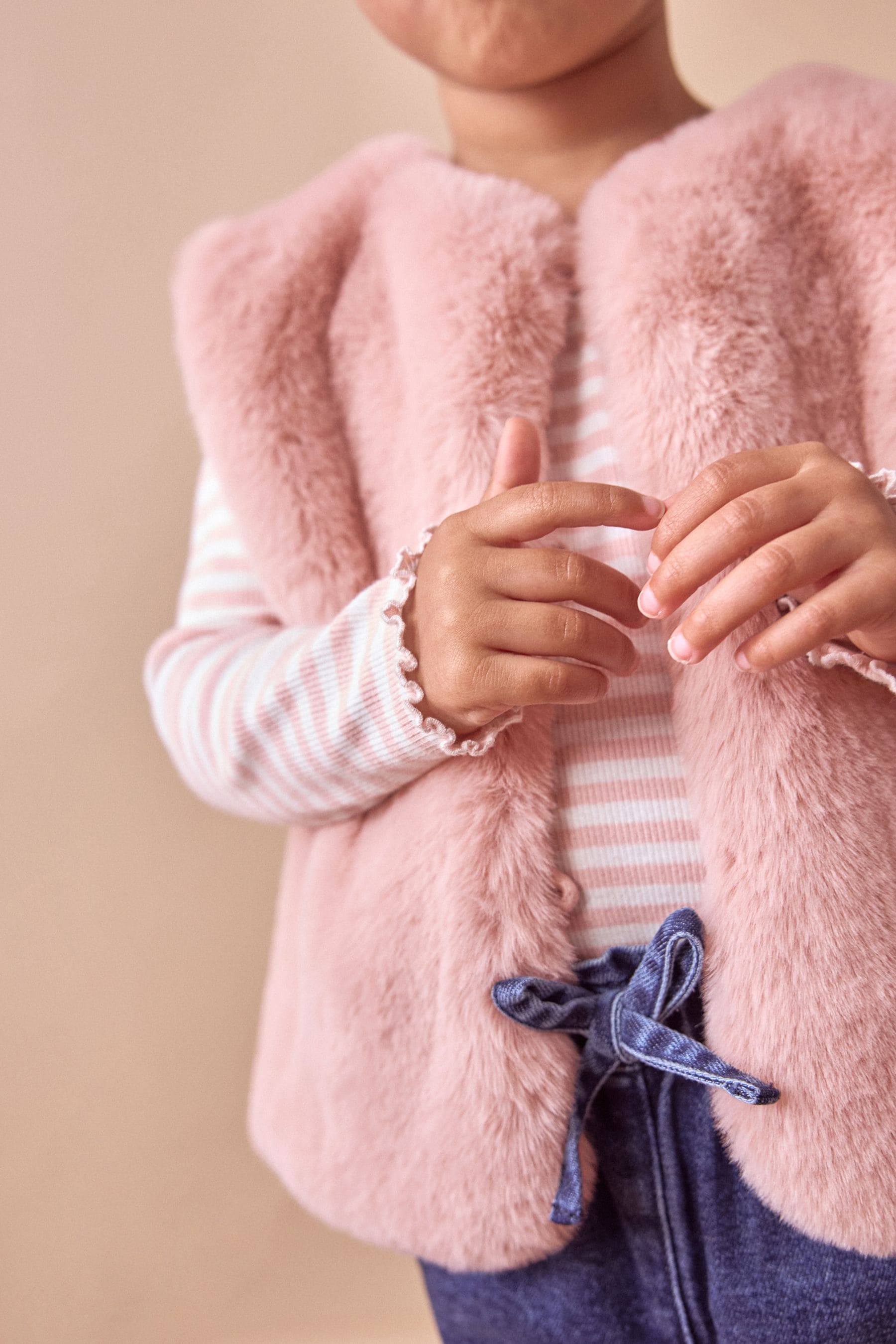 Pink Faux Fur Gilet (3mths-7yrs)