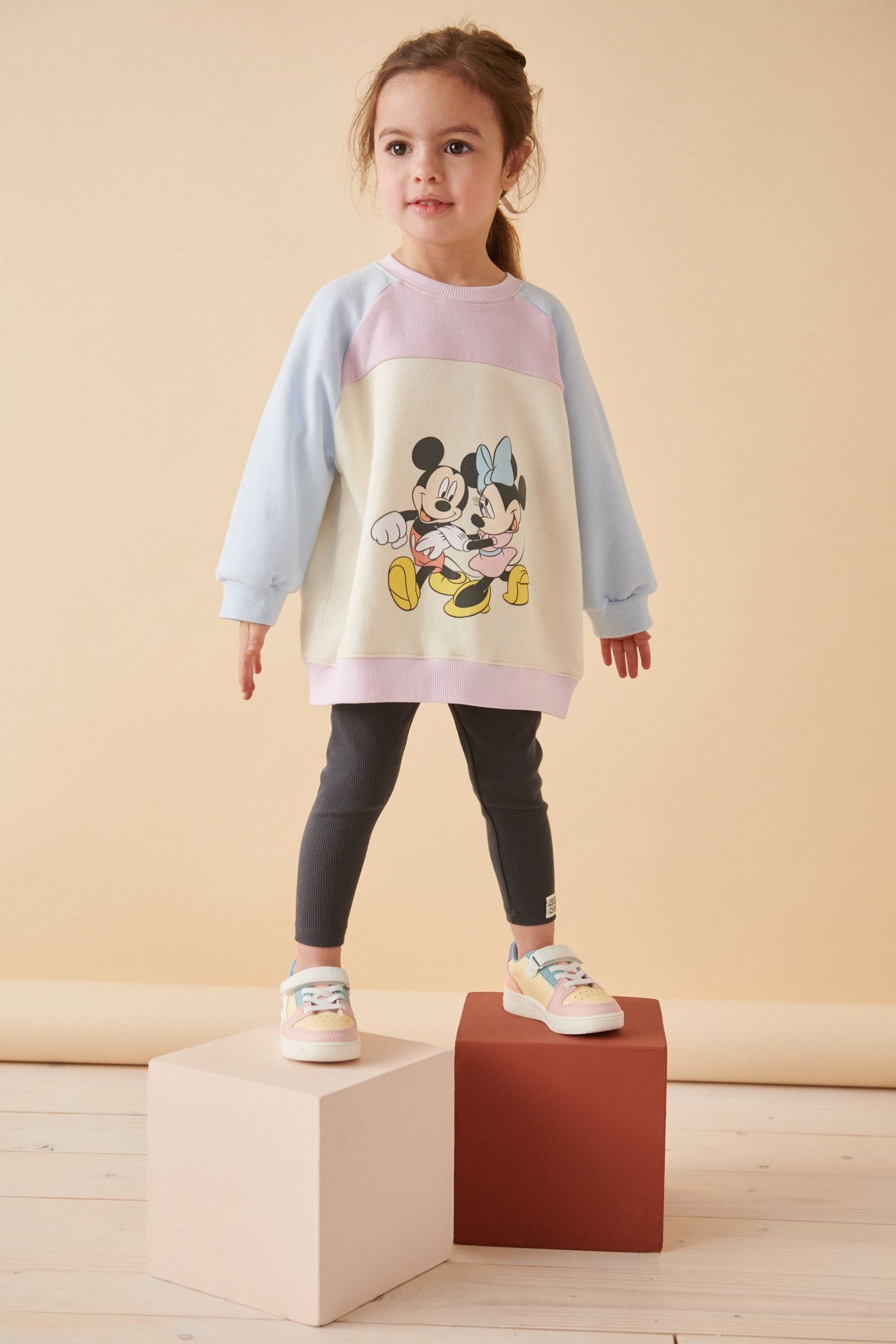 Grey Mickey & Minnie Mouse Sweatshirt & Leggings Set (3mths-7yrs)