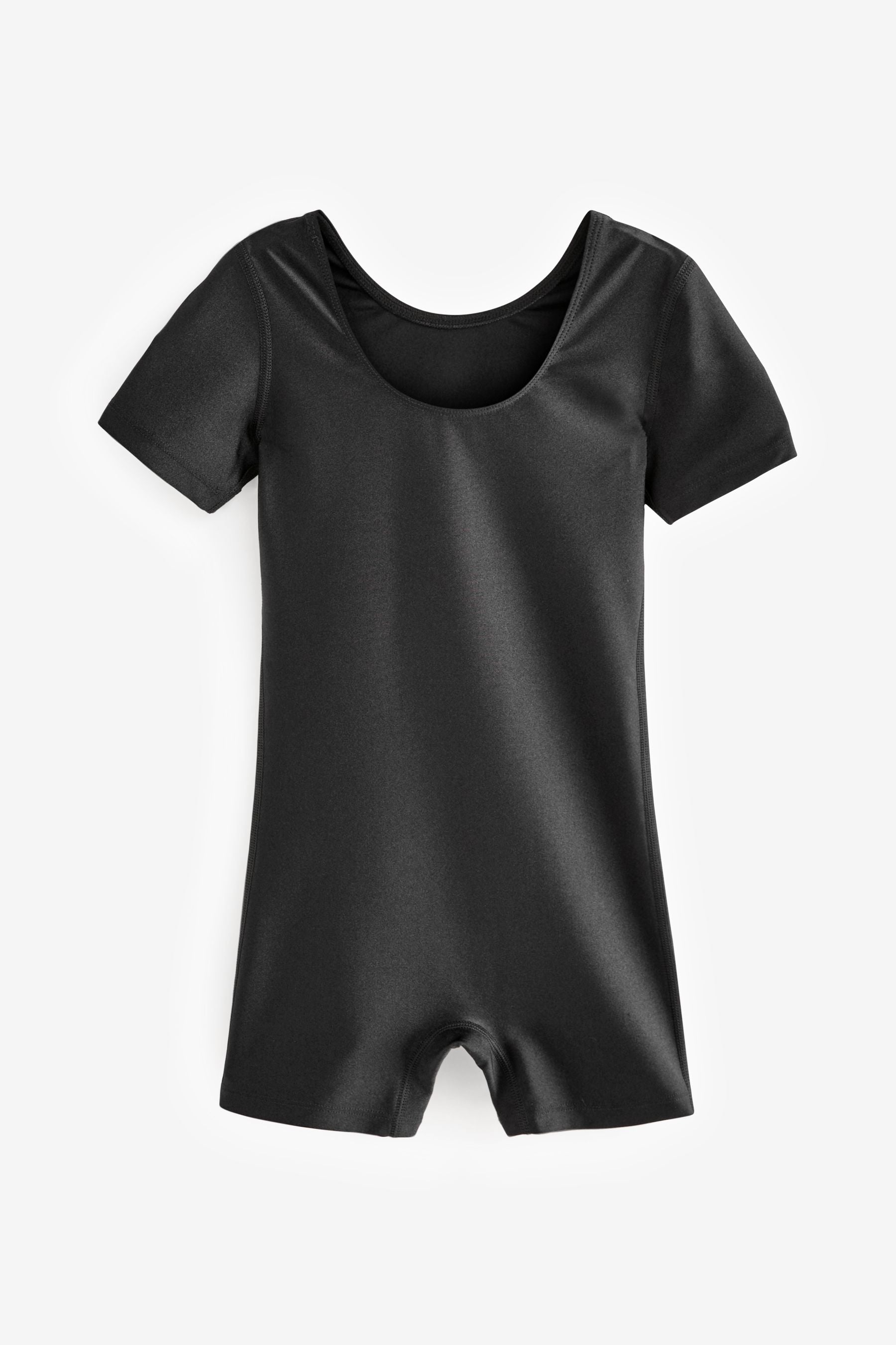 Black Short Sleeve Unitard Bodysuit (2-10yrs)