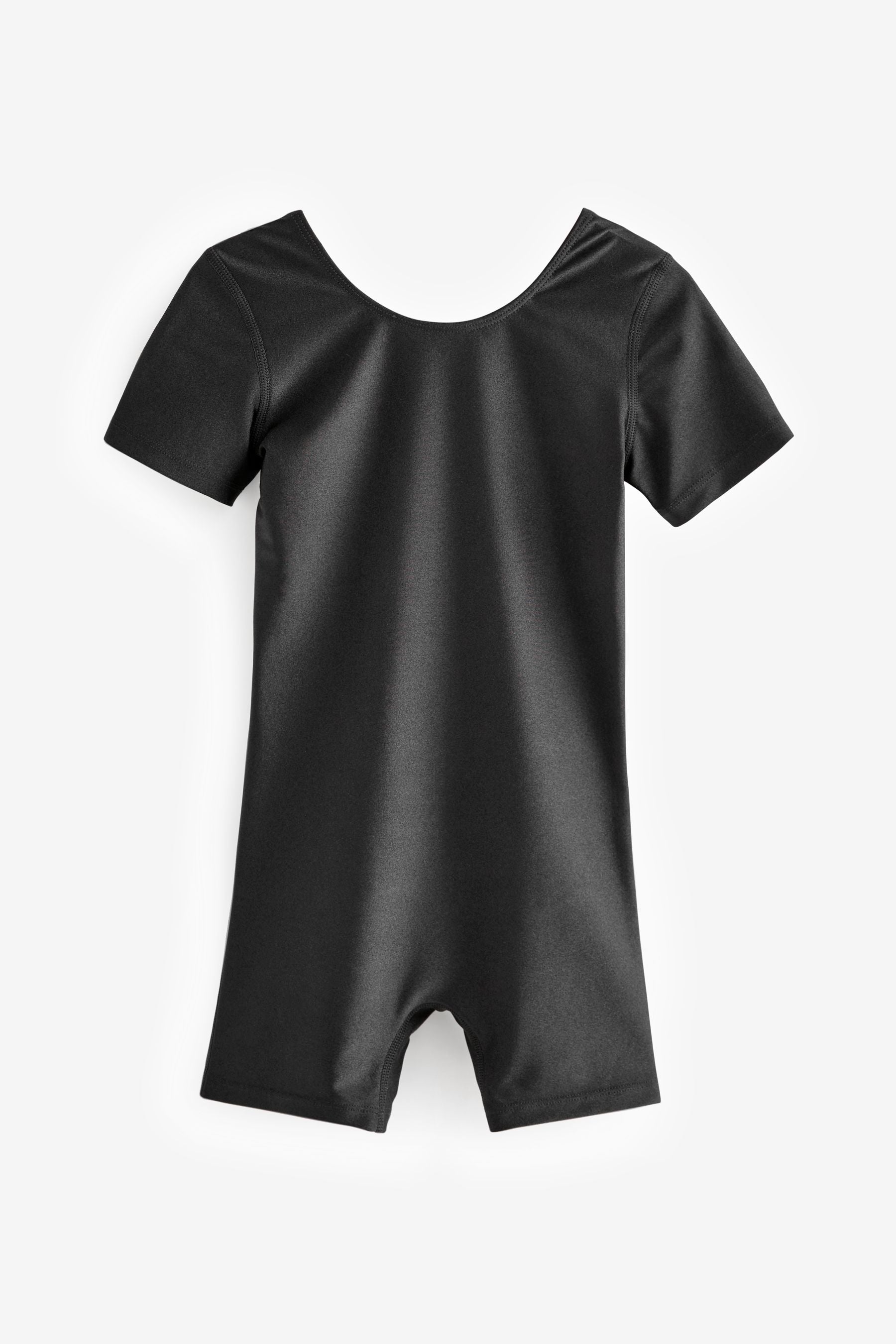 Black Short Sleeve Unitard Bodysuit (2-10yrs)