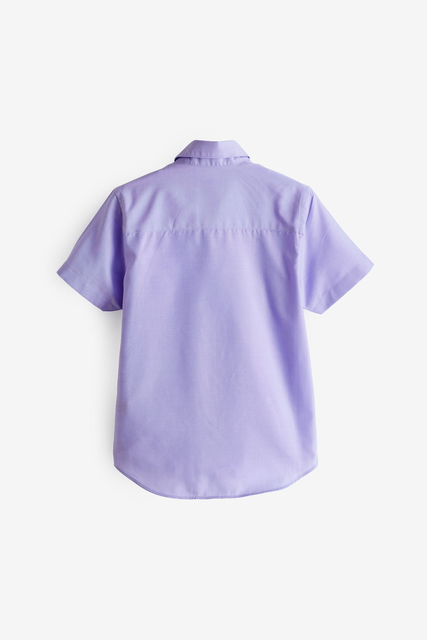 Lilac Purple Short Sleeve Cotton Rich Oxford Shirt (3-16yrs)