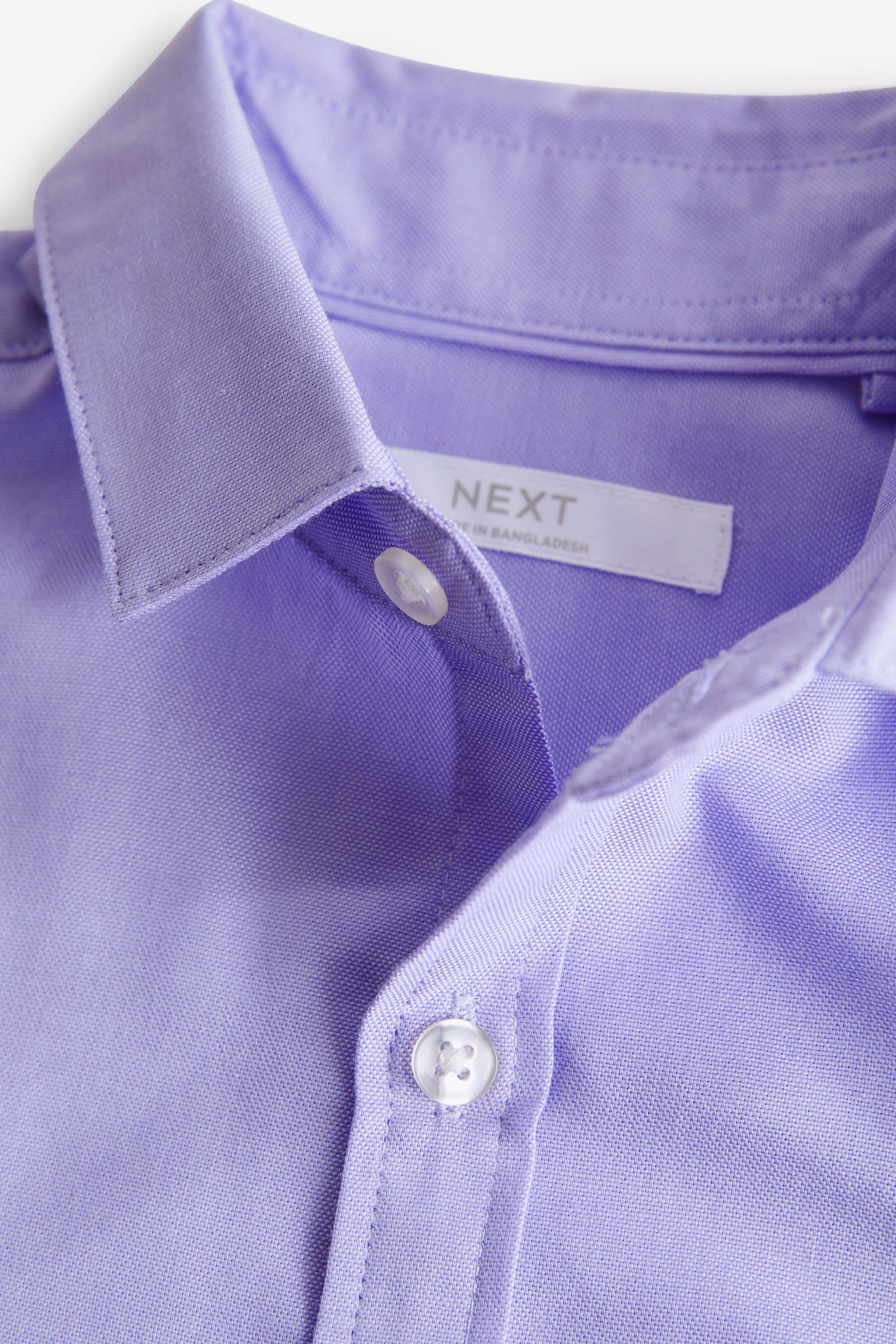 Lilac Purple Short Sleeve Cotton Rich Oxford Shirt (3-16yrs)