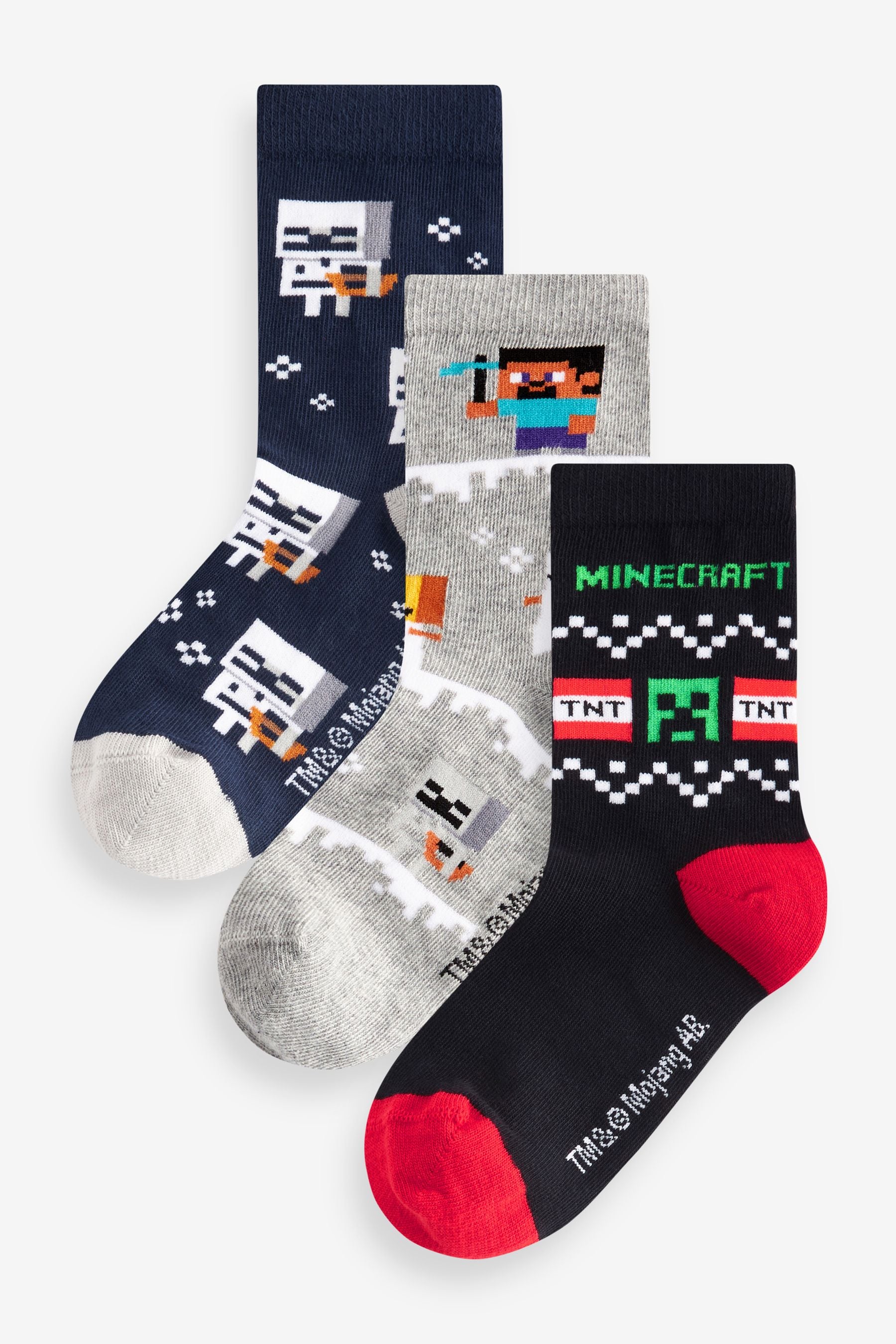 Minecraft Christmas License Socks 3 Pack