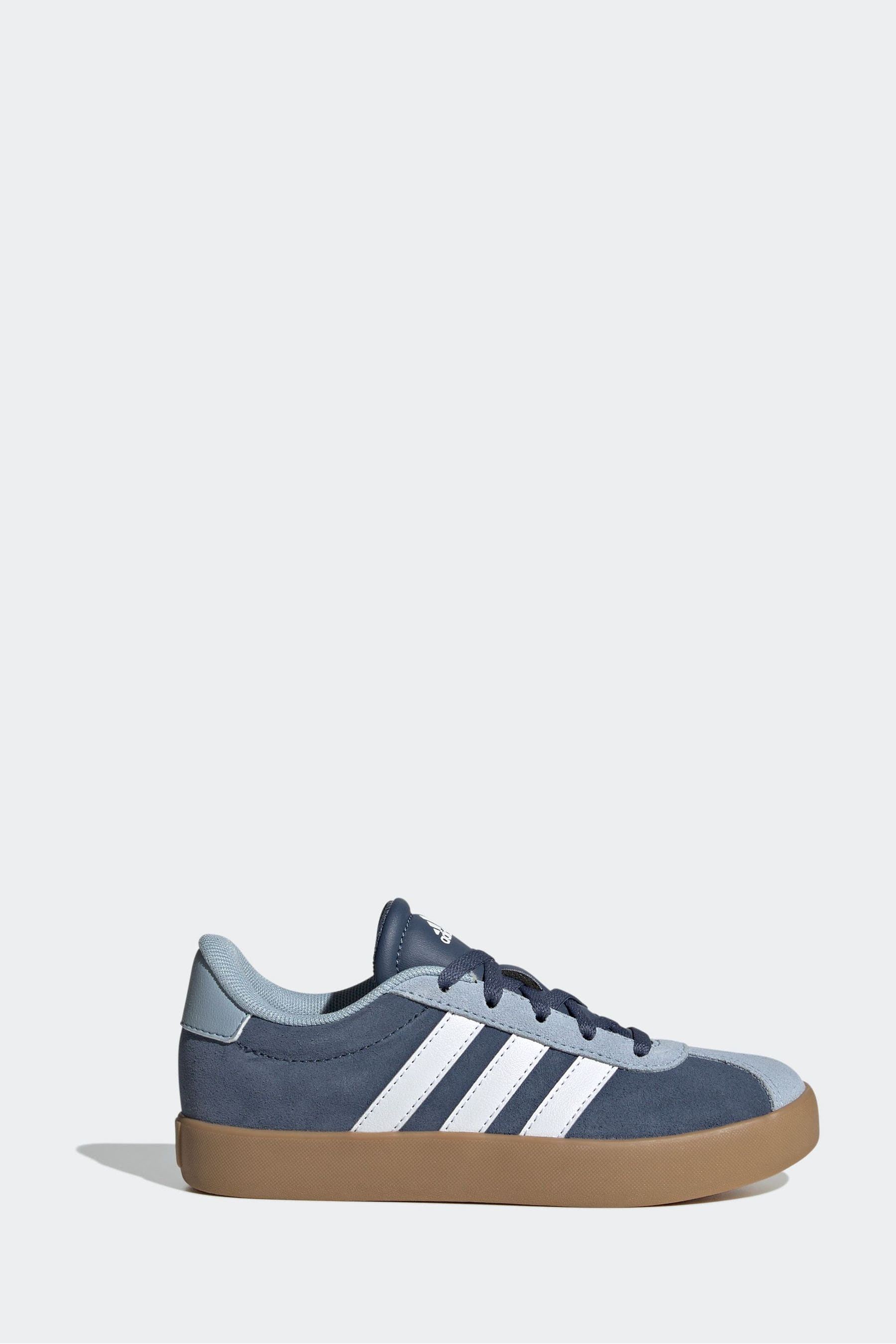 Blue/Brown adidas Junior Sportswear VL Court Trainers