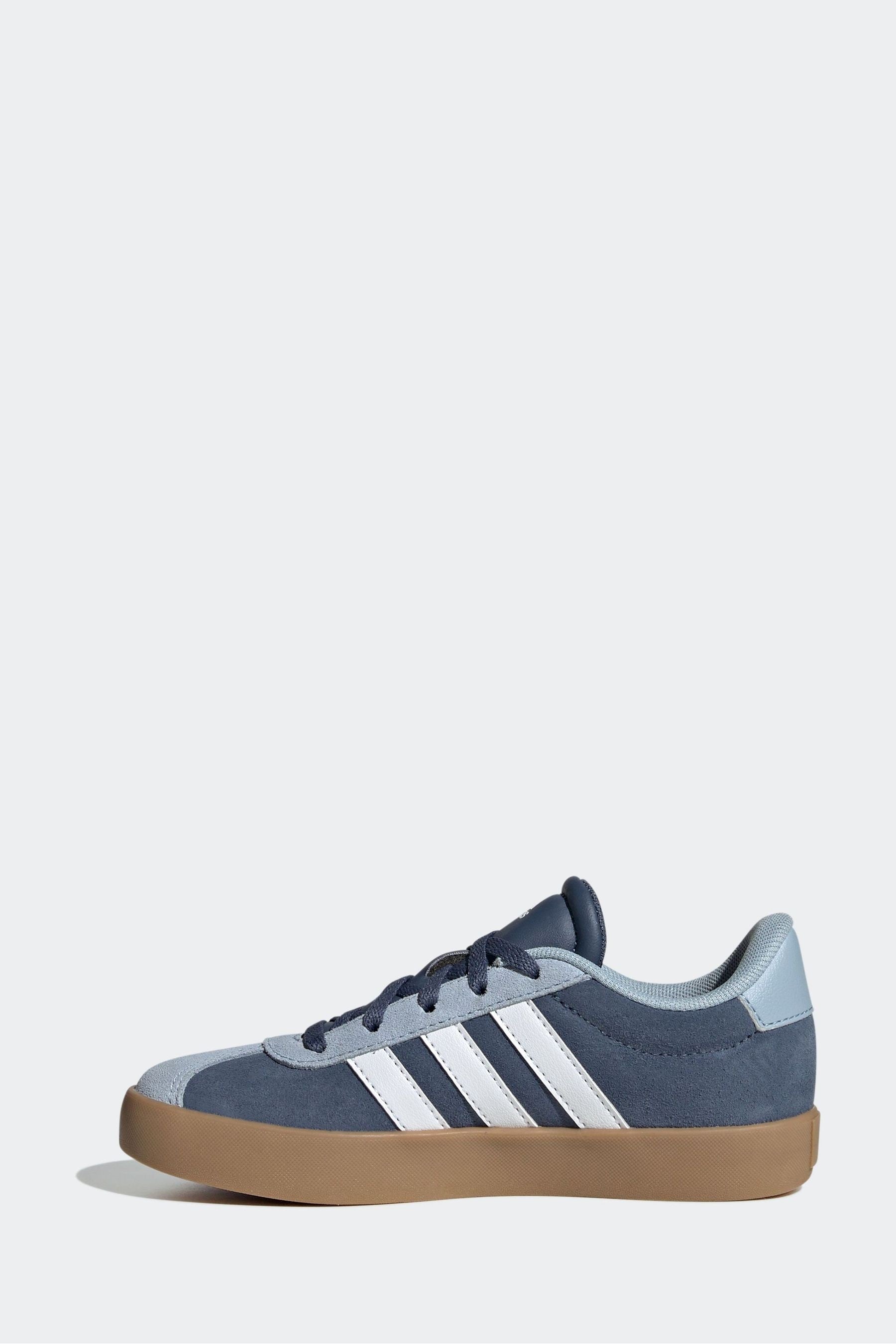 Blue/Brown adidas Junior Sportswear VL Court Trainers