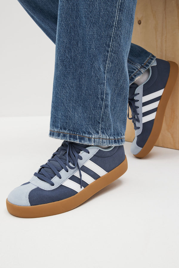 adidas Blue/Brown Junior Sportswear VL Court Trainers