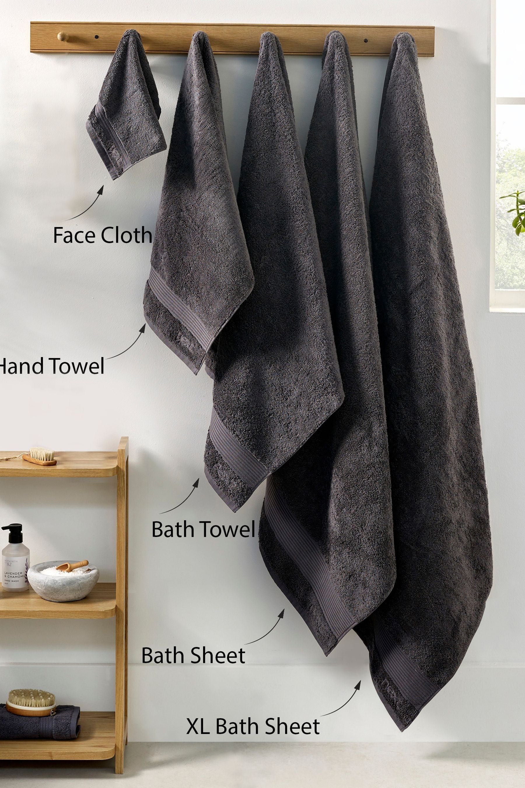 Mole Grey Egyptian Cotton Towel