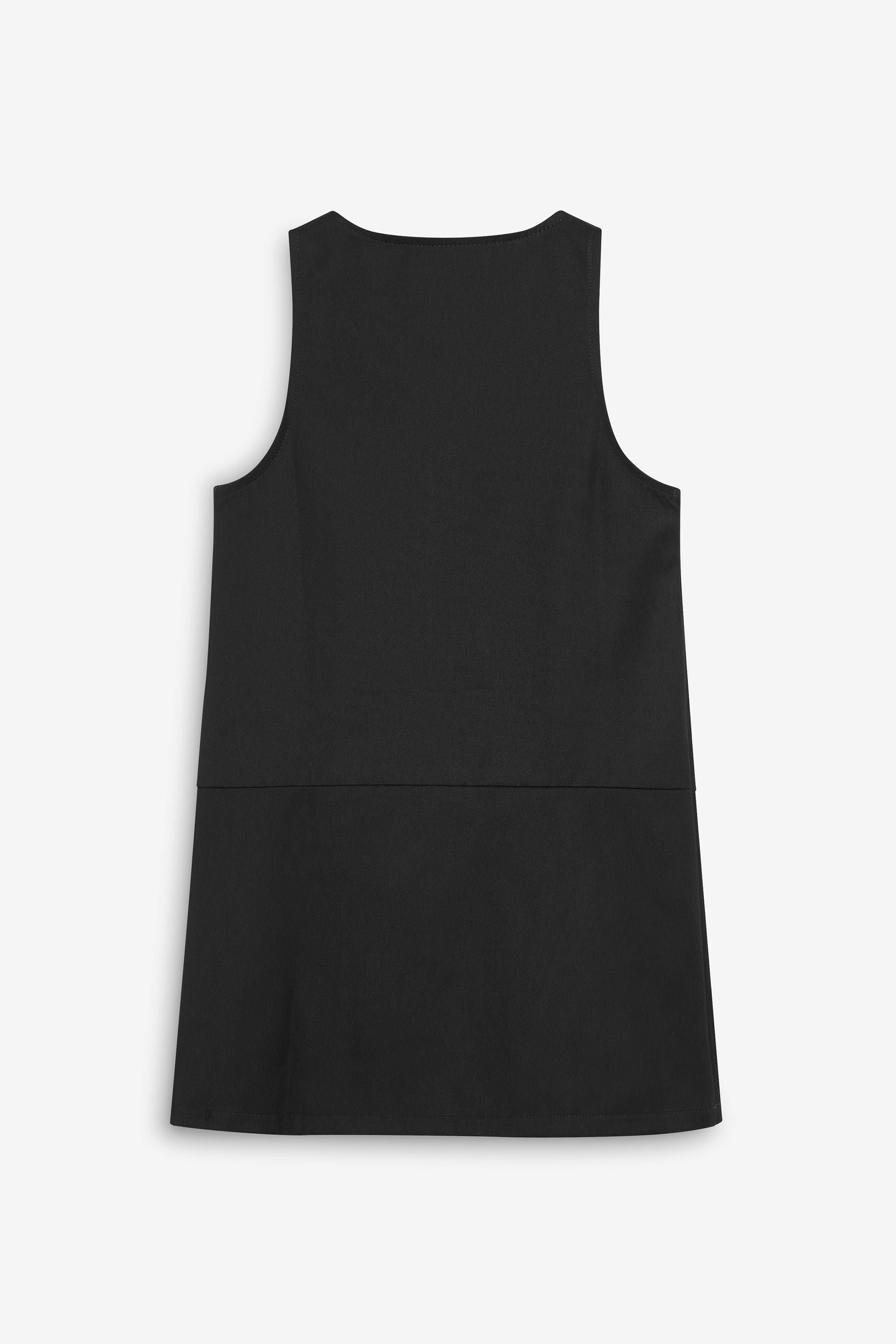 Black Regular Fit Zip Front School Pinafore (3-14yrs)