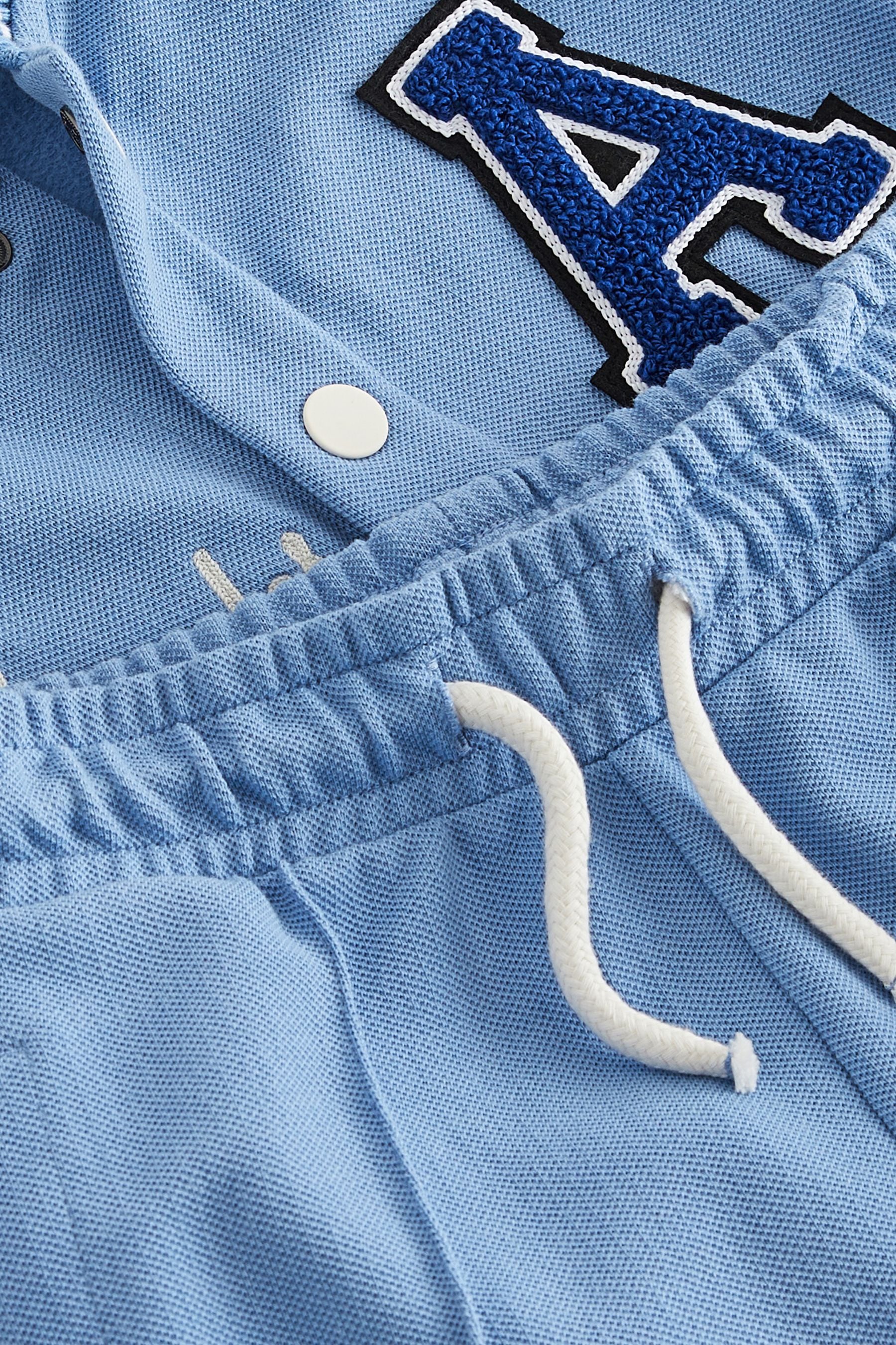 Light Blue Letterman and Shorts Set (3mths-7yrs)