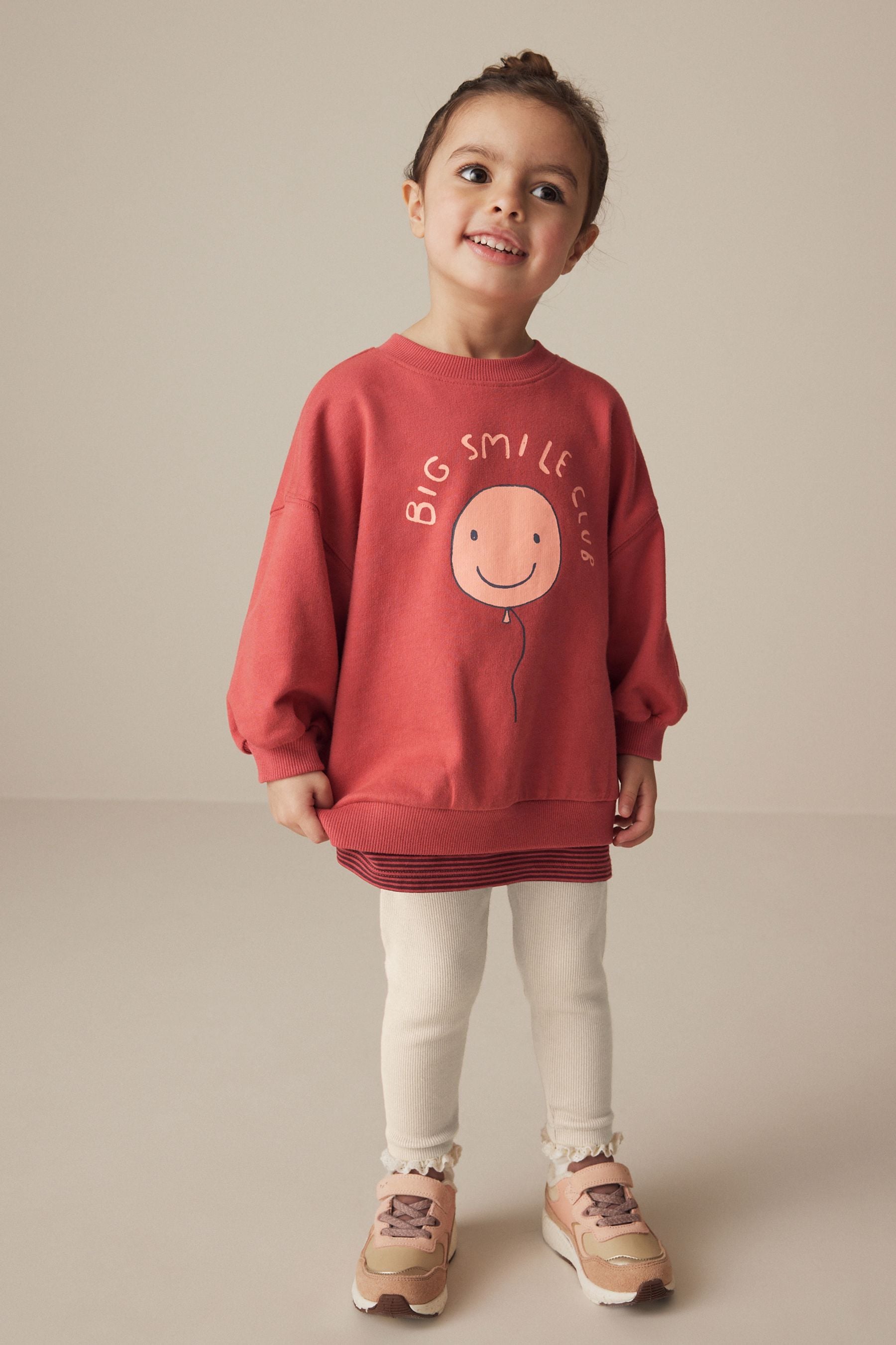 Red Smile Character Sweatshirt and Leggings Set (3mths-7yrs)