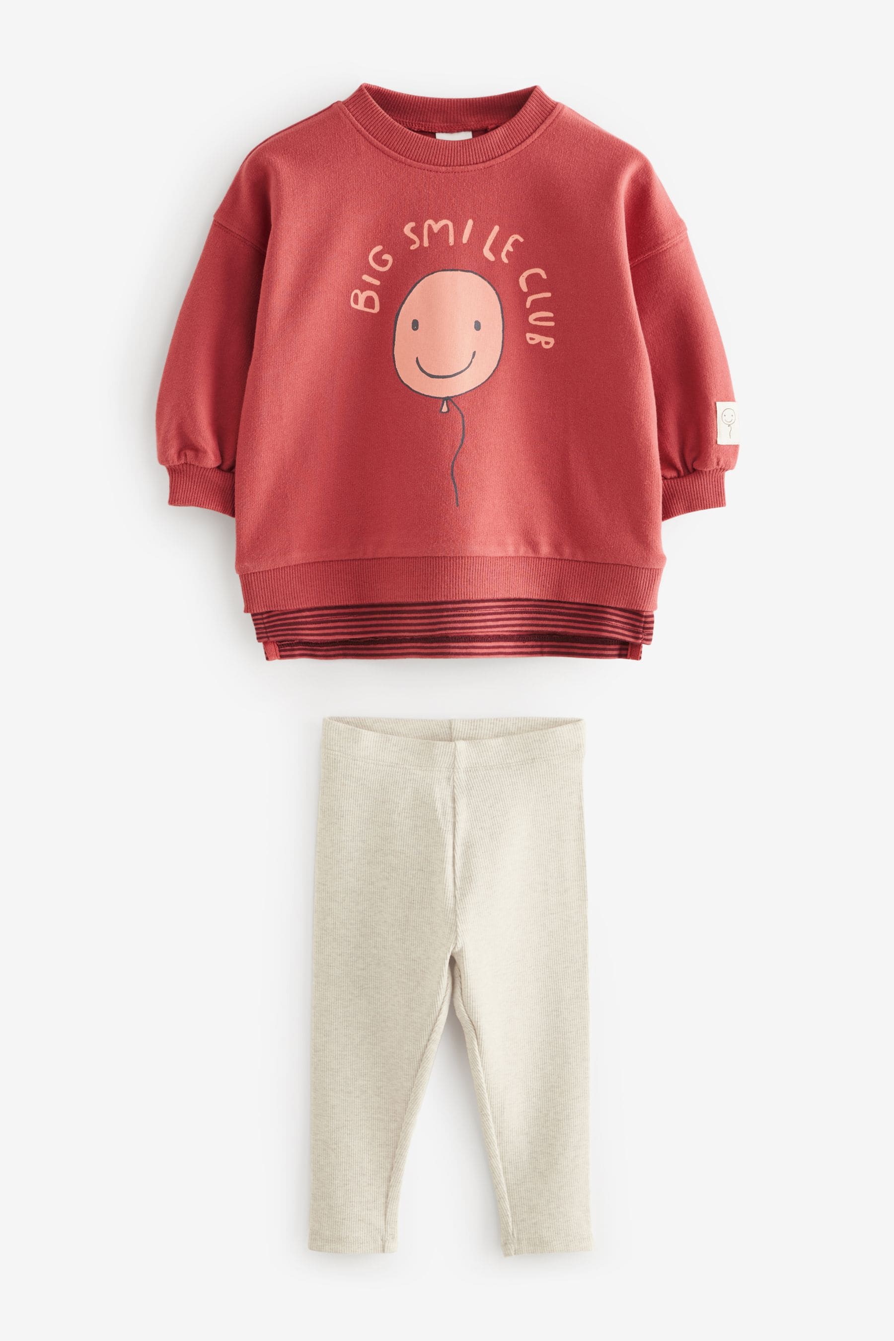 Red Smile Character Sweatshirt and Leggings Set (3mths-7yrs)