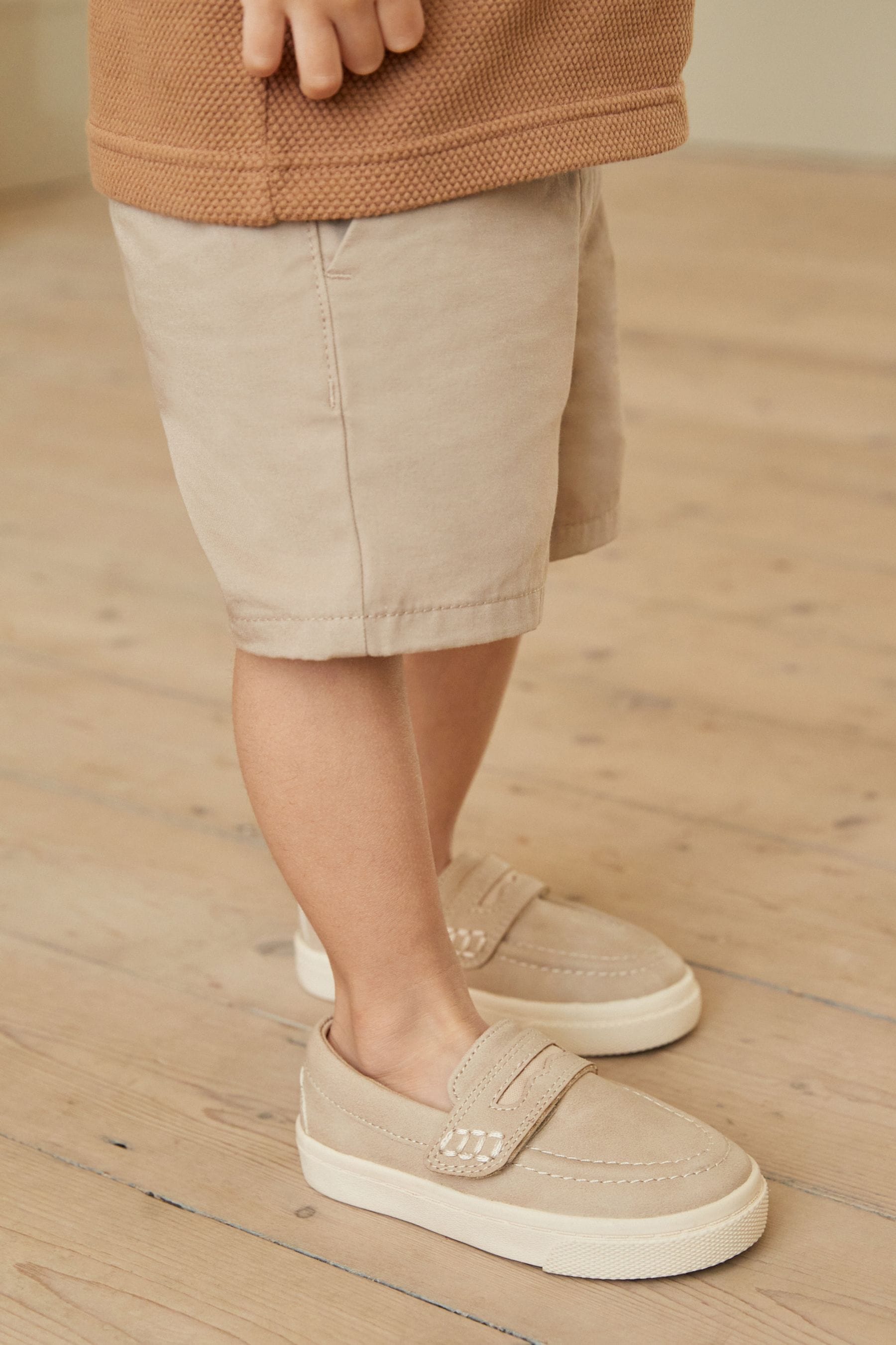 Stone Neutral Standard Fit (F) Penny Loafers