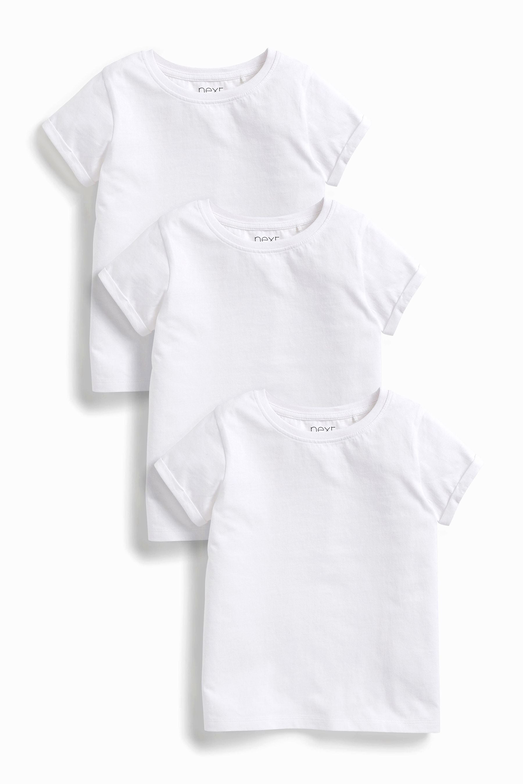 White 3 Pack 100% Cotton T-Shirts (3-16yrs)