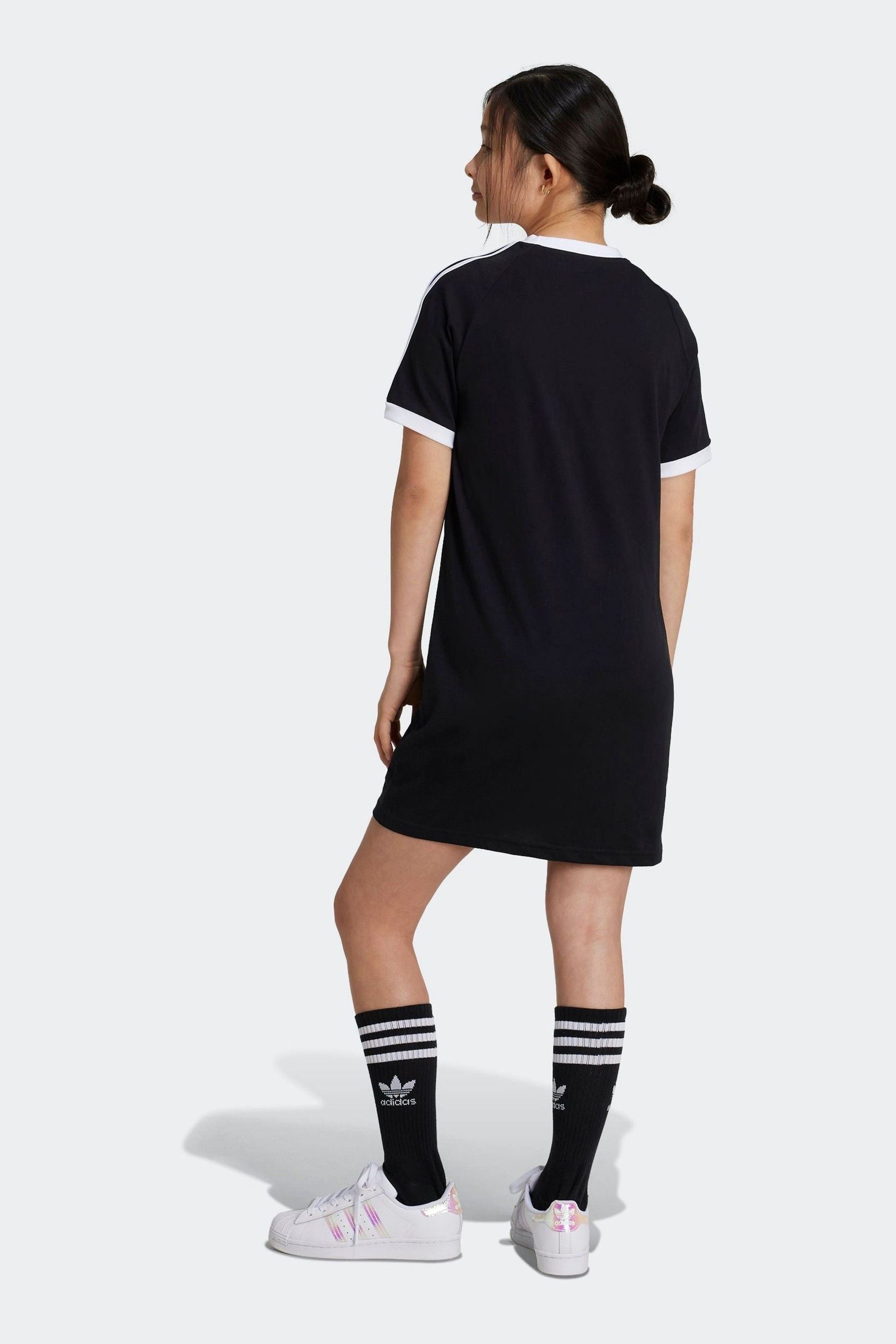 adidas Black Kids 100% Cotton Adicolor T-Shirt Dress