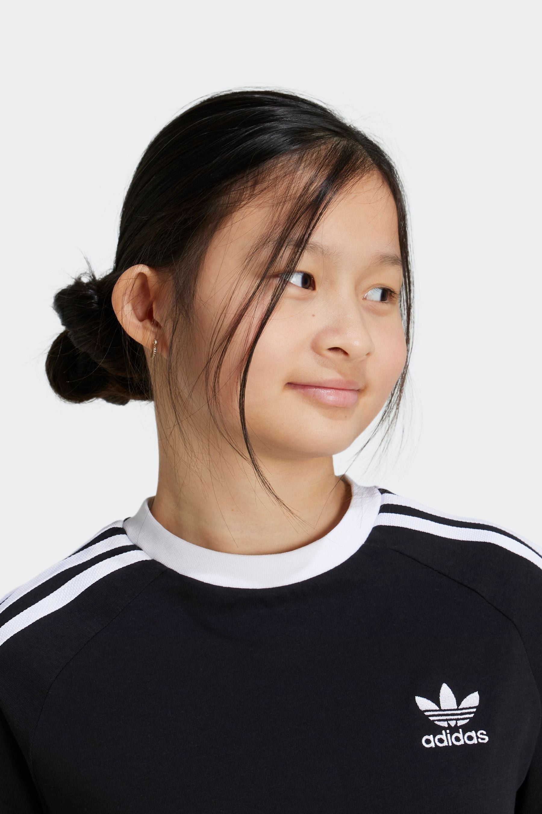 adidas Black Kids 100% Cotton Adicolor T-Shirt Dress