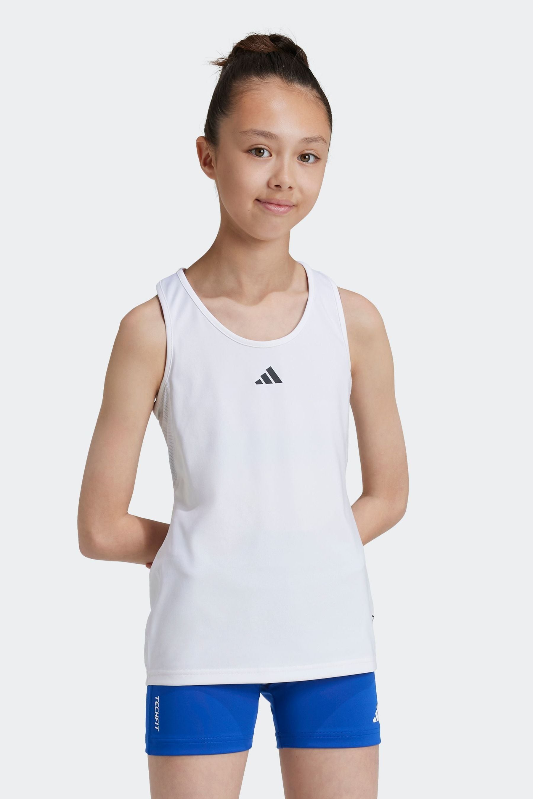 adidas White Techfit Vest Kids