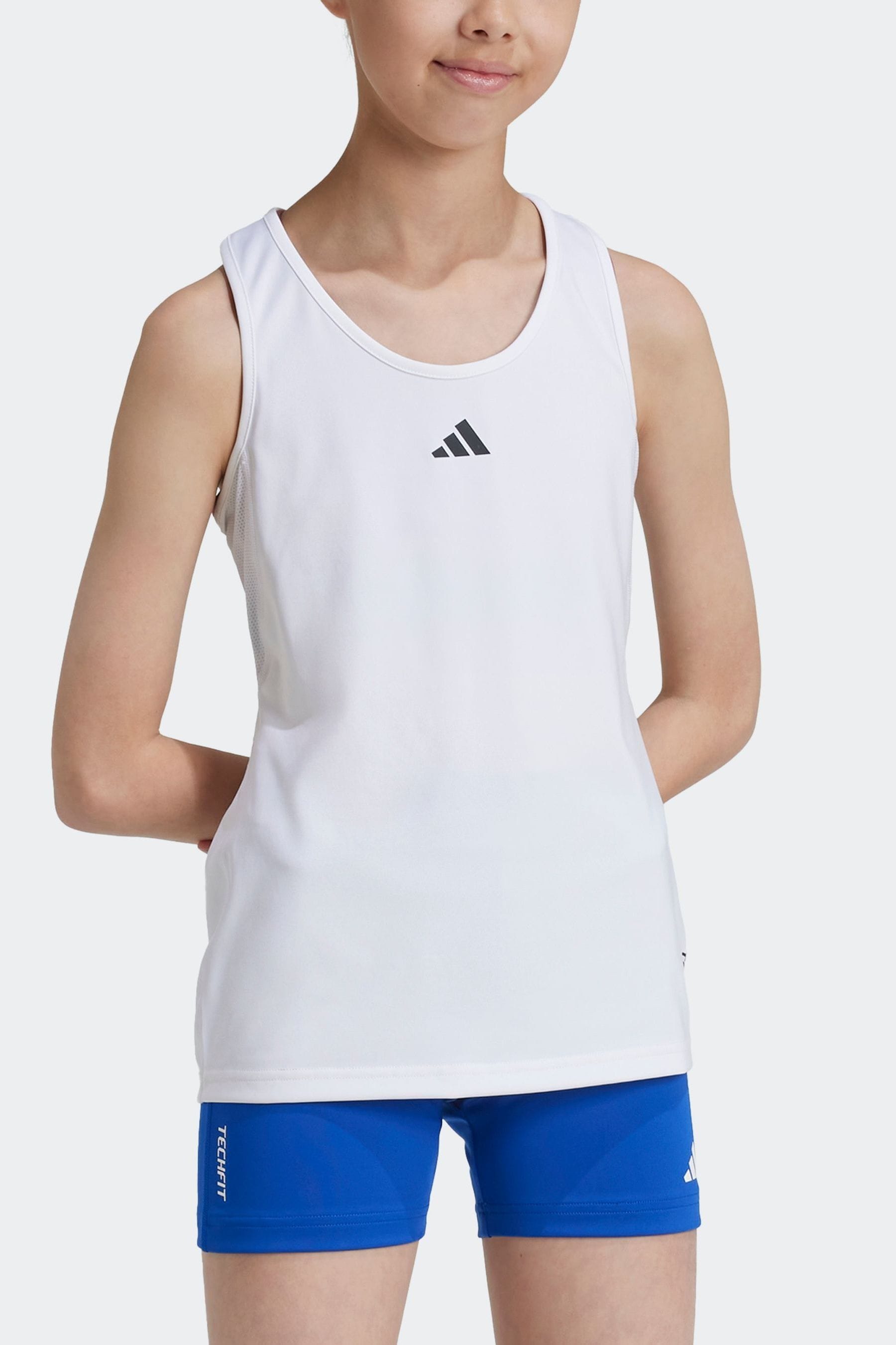 adidas White Techfit Vest Kids