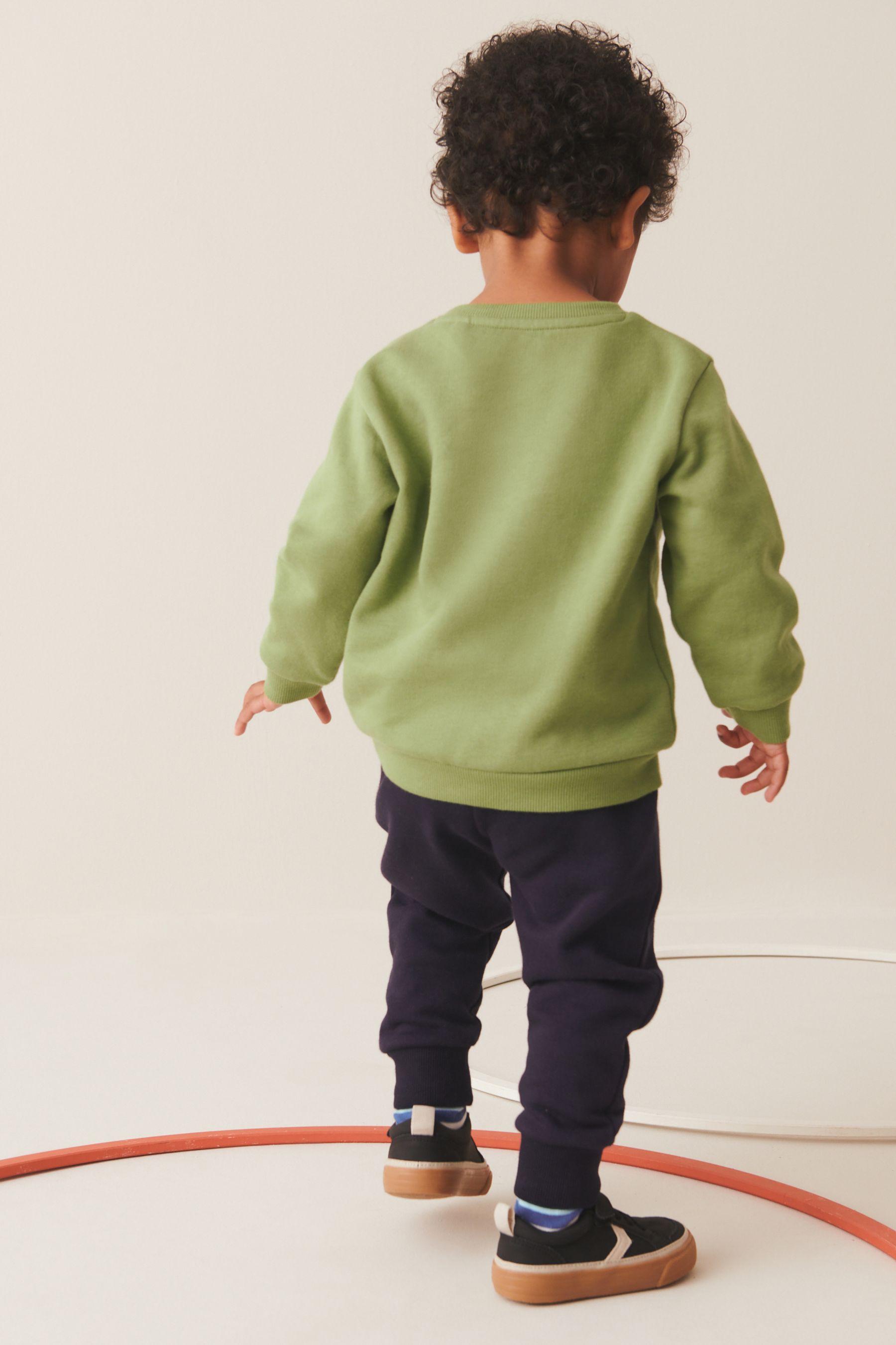 Green Embroidered Character Sweatshirt and Joggers Set (3mths-7yrs)