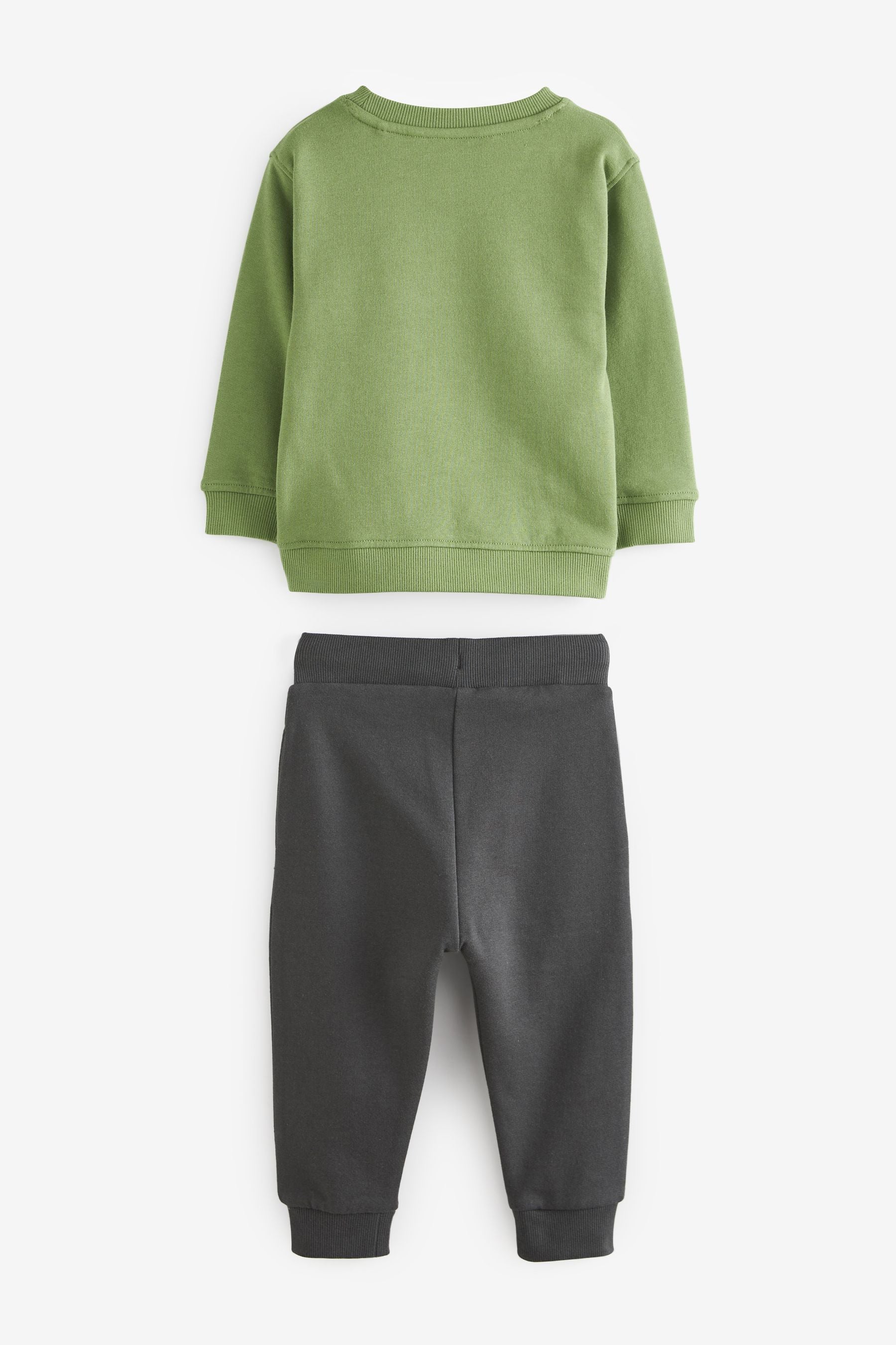 Green Embroidered Character Sweatshirt and Joggers Set (3mths-7yrs)