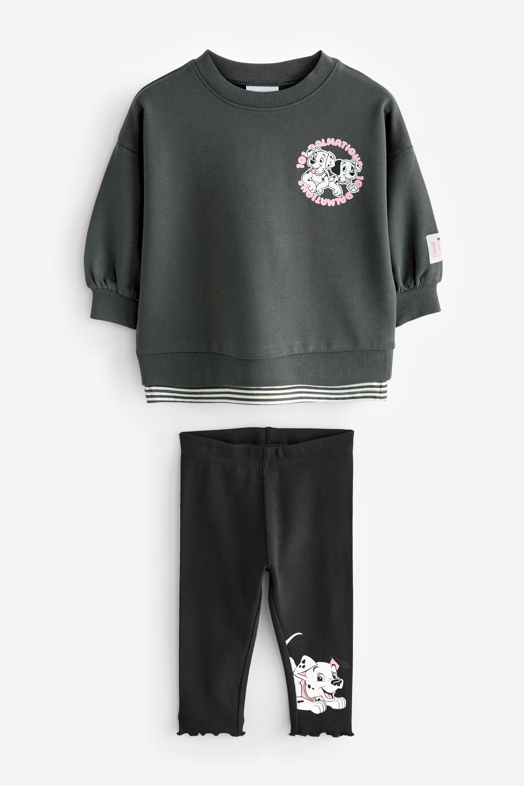 Charcoal Grey Disney 101 Dalmations Long Sleeve Top And Legging Set (3mths-7yrs)