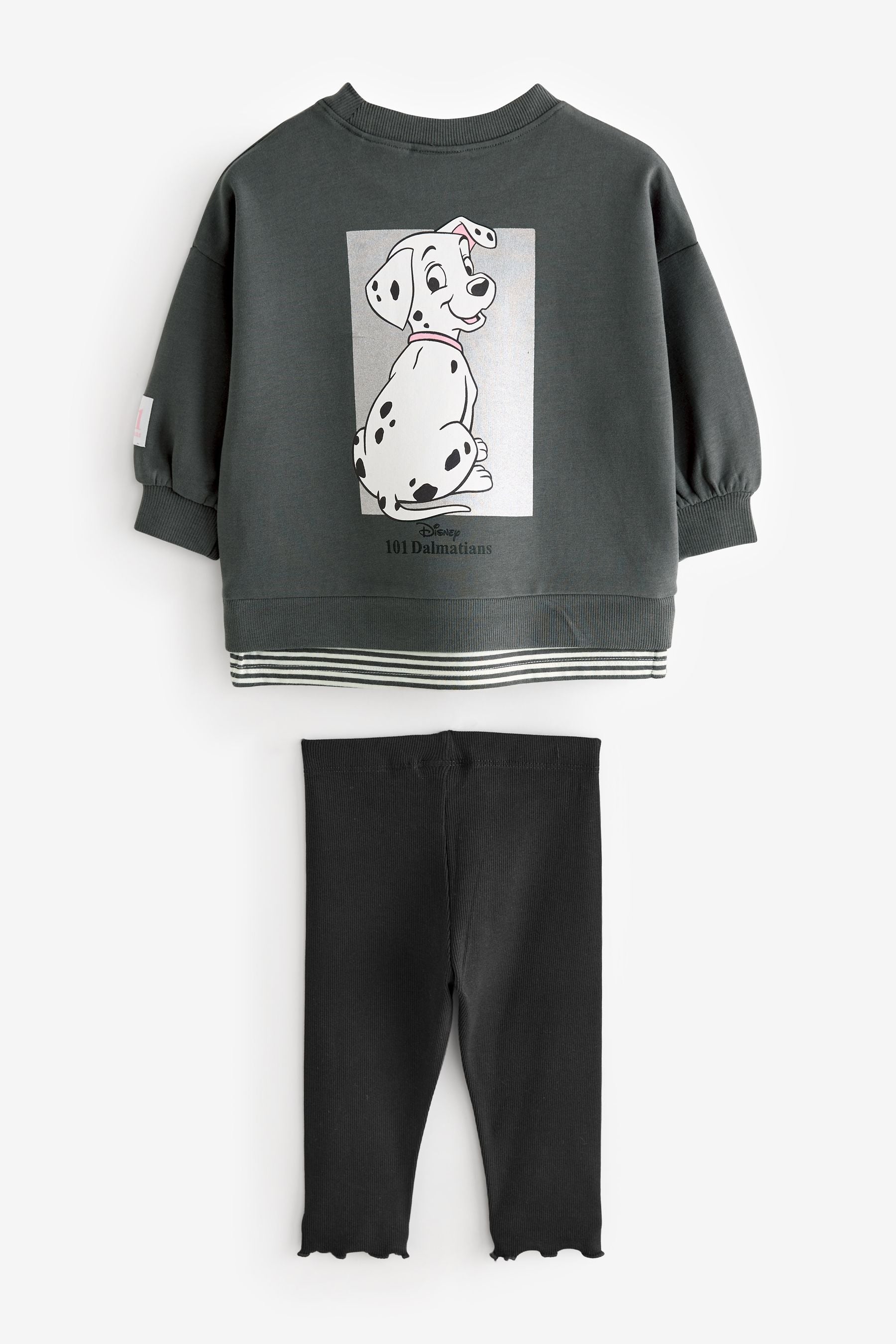 Charcoal Grey Disney 101 Dalmations Long Sleeve Top And Legging Set (3mths-7yrs)