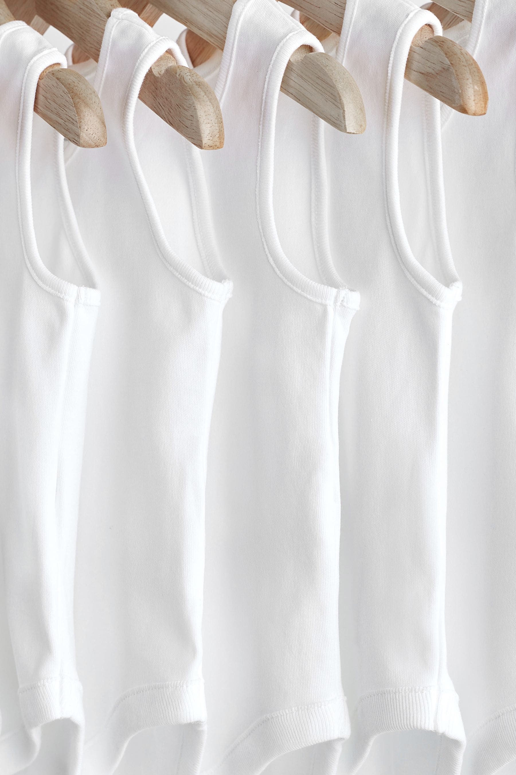 White 10 Pack Baby Vest Bodysuits