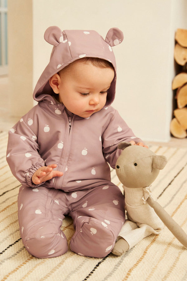 Brown Lightweight Baby All-In-One Pramsuit