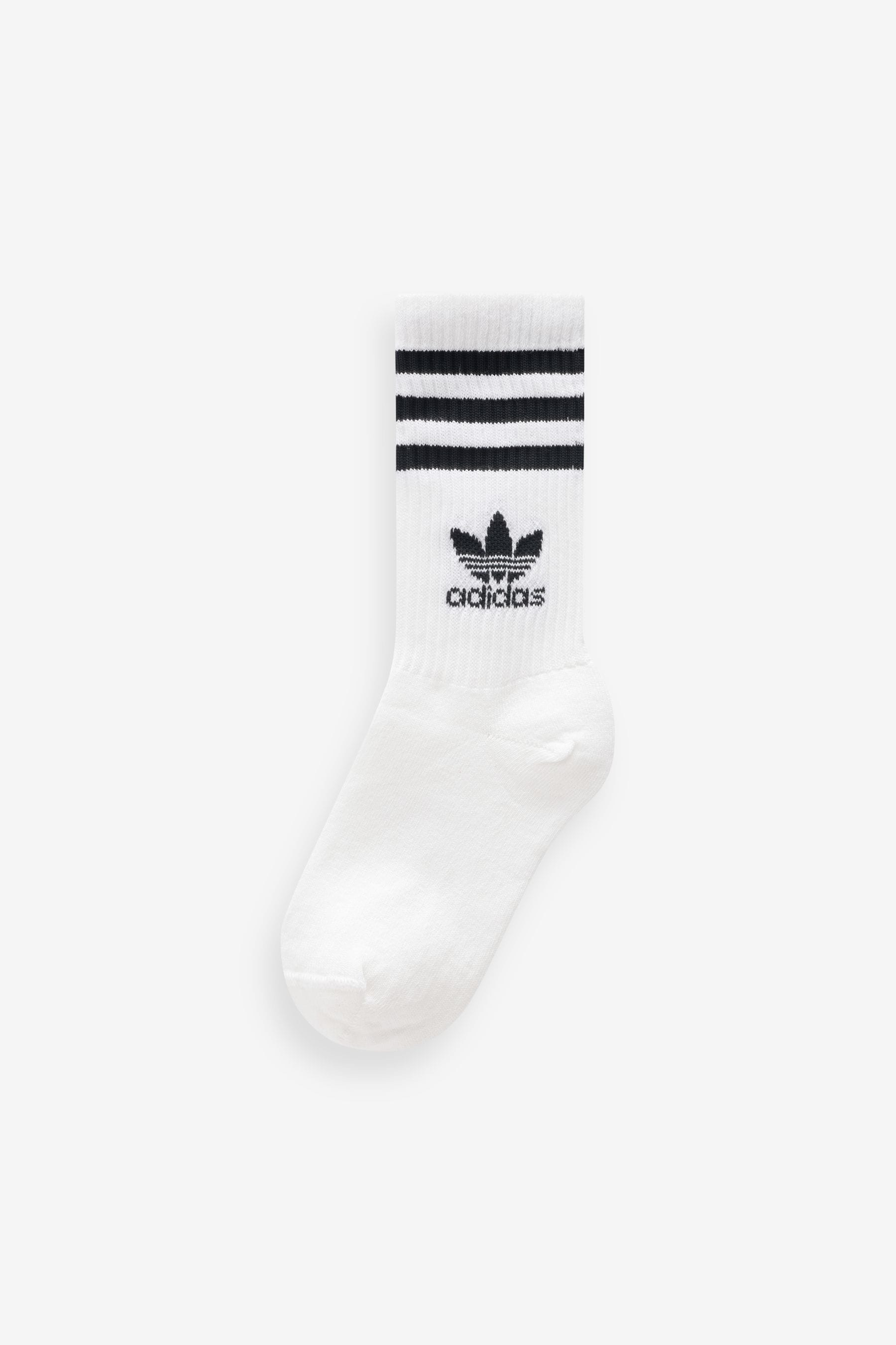 adidas White Crew Socks 6 Pack