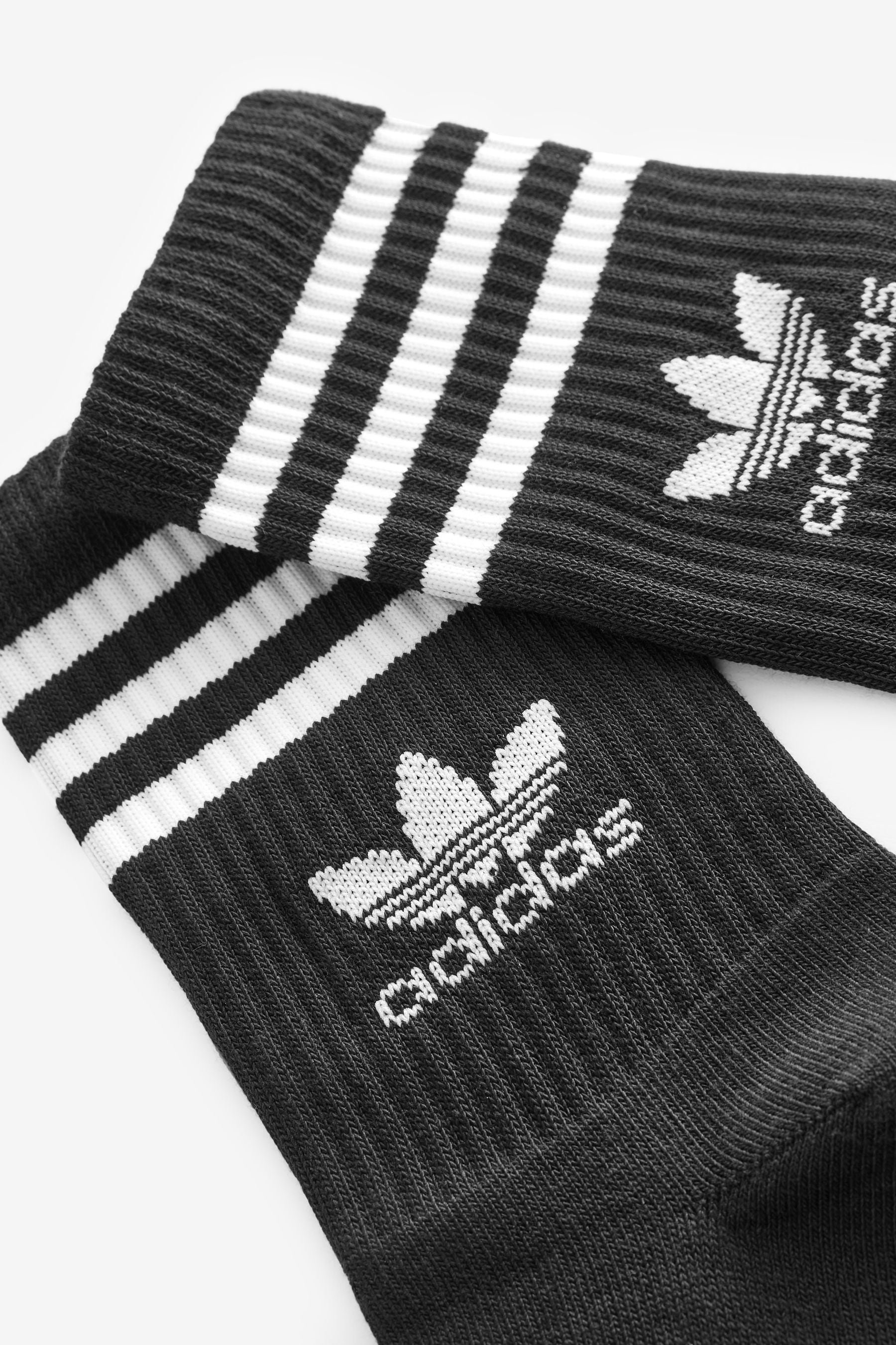 adidas Black Crew Socks 6 Pack