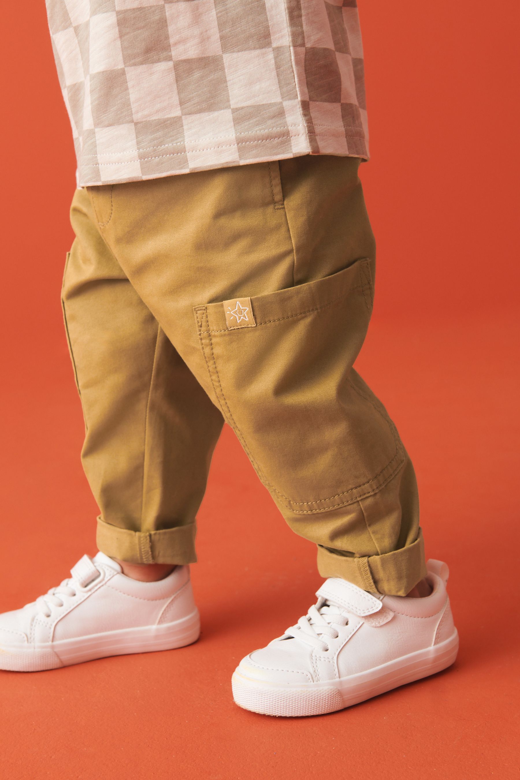 Stone Side Pocket Pull-On Trousers (3mths-7yrs)